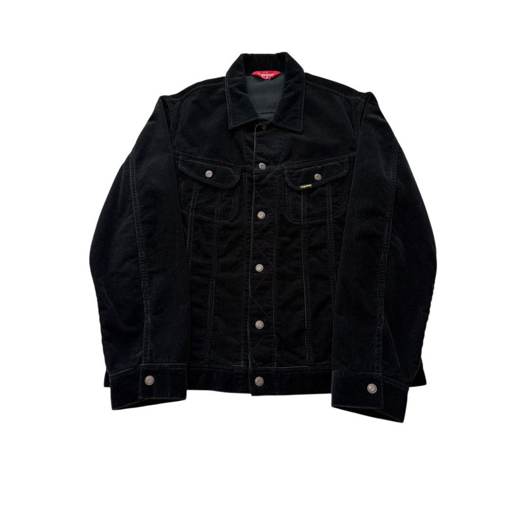 Supreme FW2013 Corduroy Snap Front Denim Jacket Black Size US XL / EU 56 / 4 - 2 Thumbnail