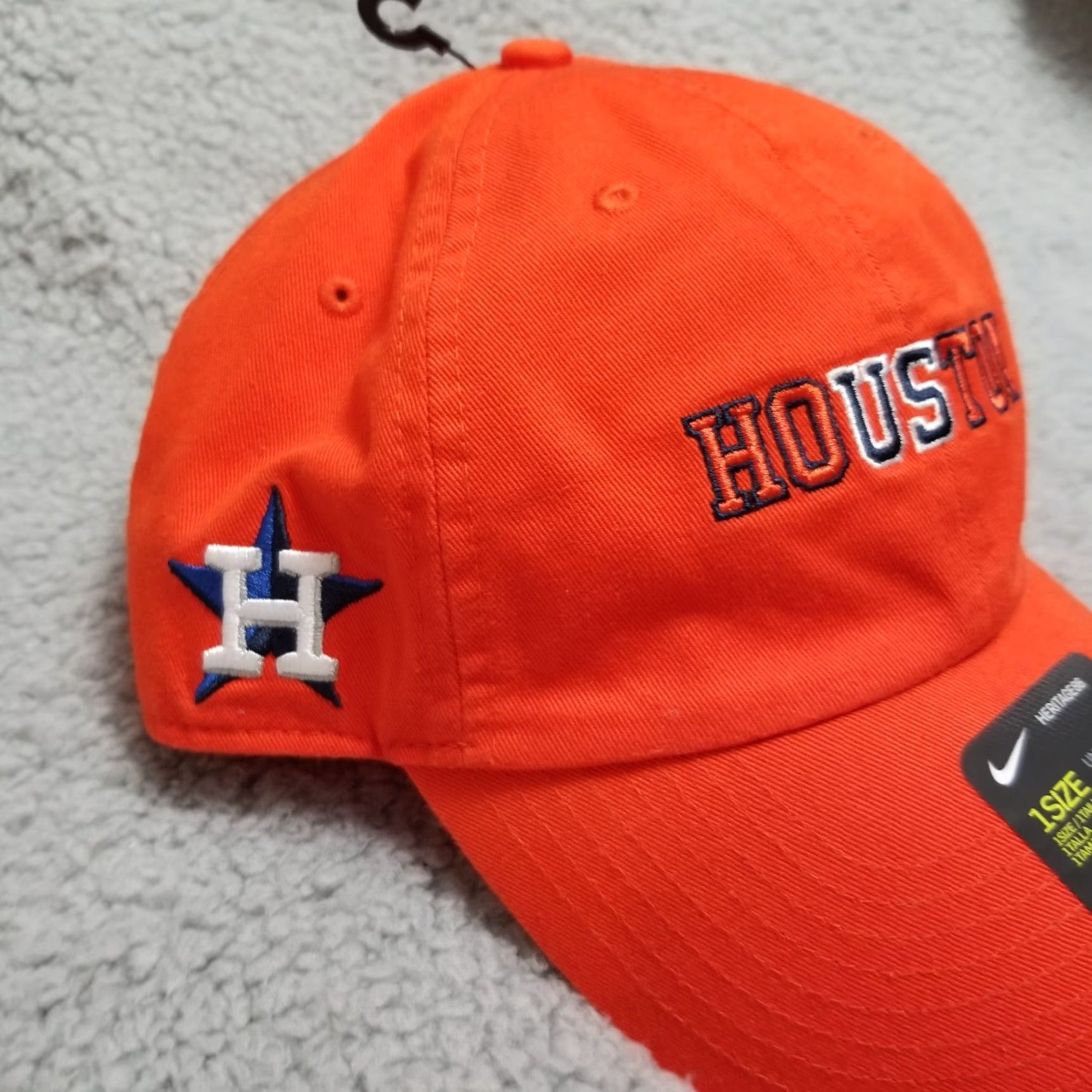 Nike Nike Hat Adjustable Baseball Cap Orange Men One Size Cotton Canvas Baseball Cap MLB 90s Colorful sports Mens Size ONE SIZE - 2 Thumbnail