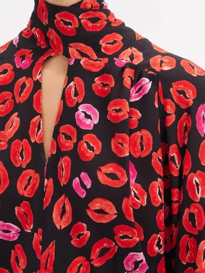 Marni o1y1025 Midi Dress in Black/Red Size XS / US 0-2 / IT 36-38 - 2 Thumbnail
