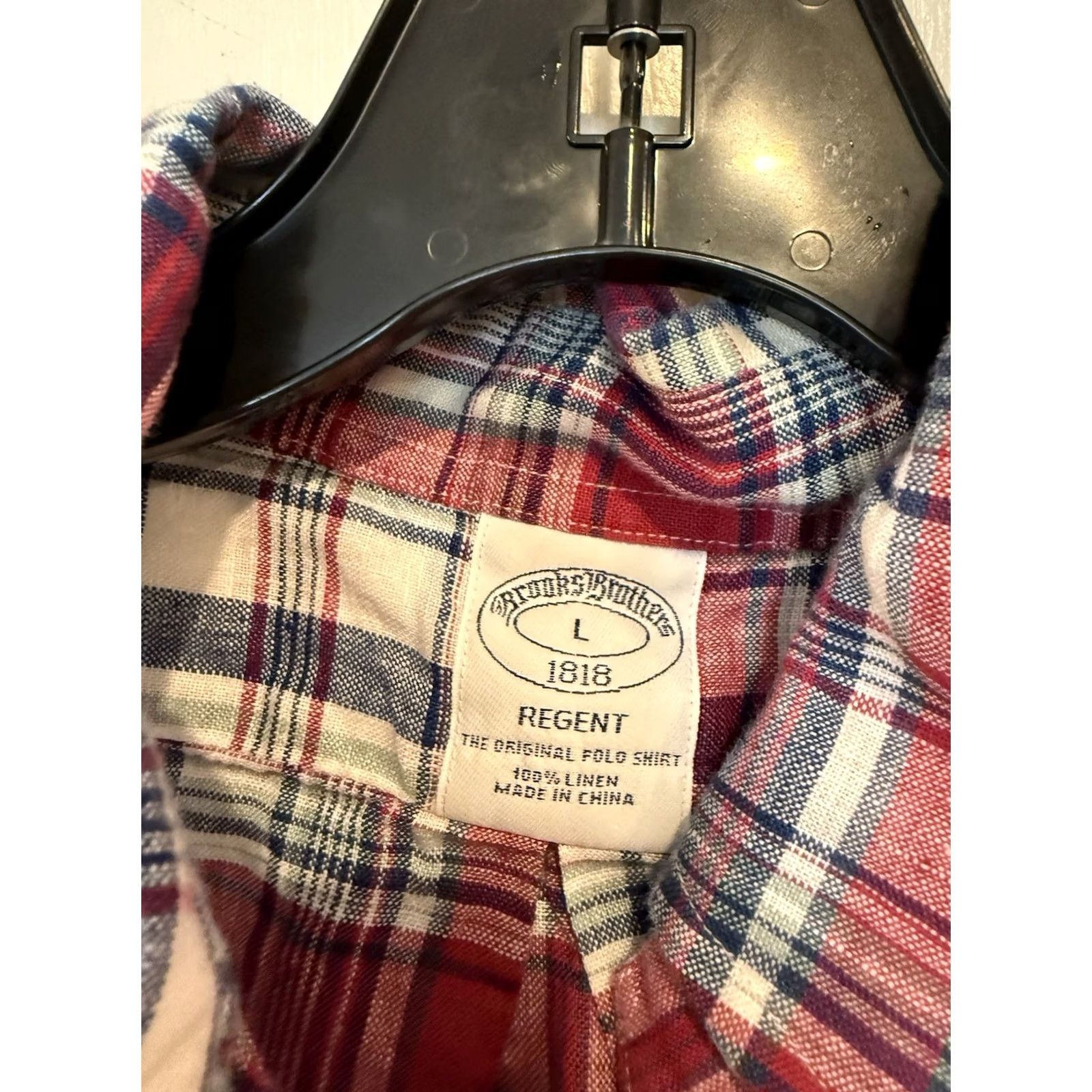 Brooks Brothers Brooks Brothers Shirt Men Linen BUTTON DOWN Red Plaid L Regu lar Short Sleeve Button-Up Size US L / EU 52-54 / 3 - 2 Thumbnail