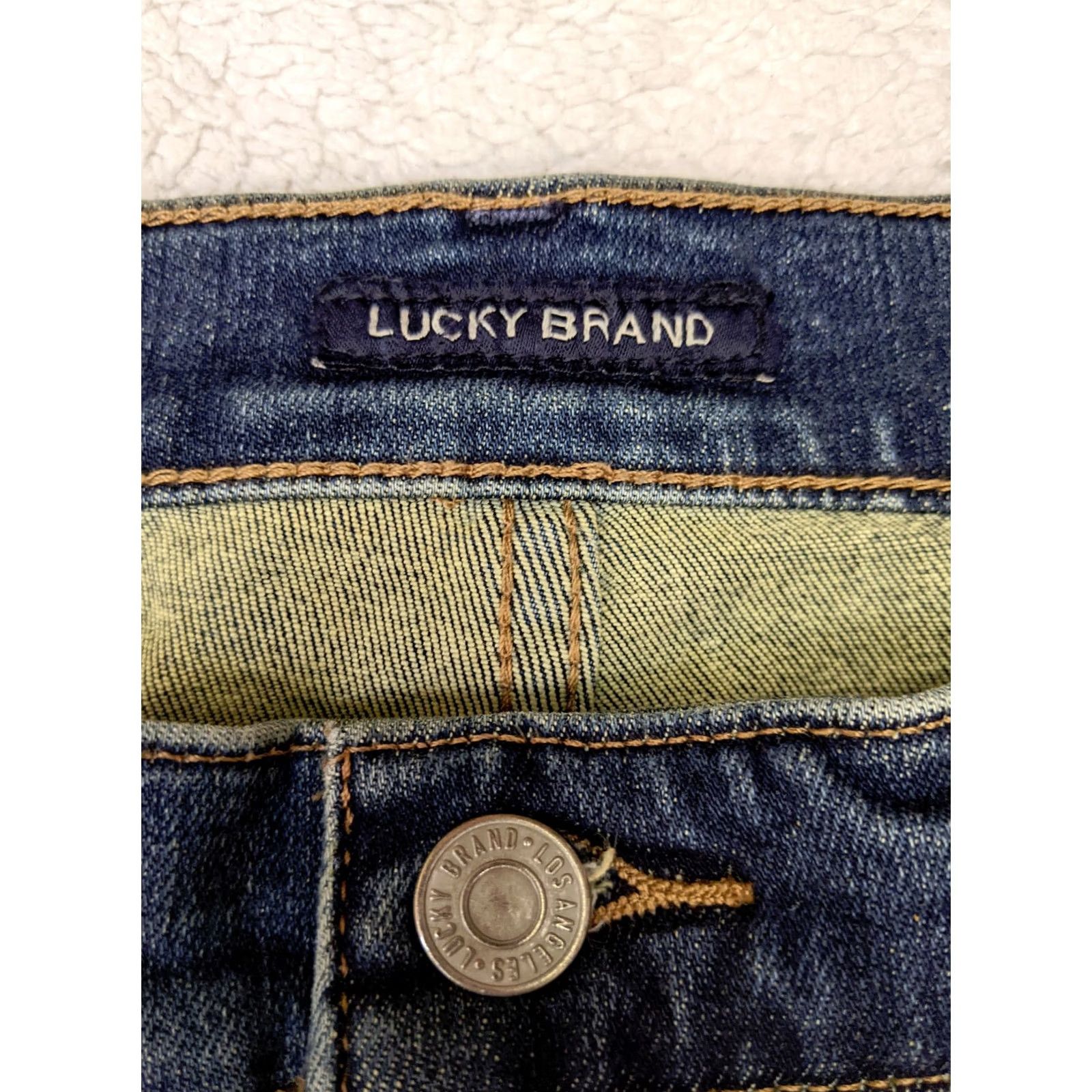 Lucky Brand Lucky Brand Jeans Skinny Womens 20 35 Blue Med Wash High Rise Ava Mid Rise Inseam 27 in Zip Fly Button Waist Stretch Denim JC Women Jeans Size 42" / US 20 - 3 Thumbnail