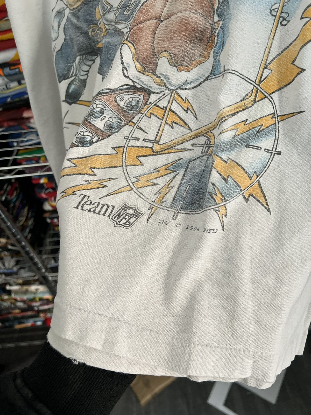 NFL 1994 Natrone Means Team San Diego Chargers Caricature Tee Size US L / EU 52-54 / 3 - 8 Thumbnail