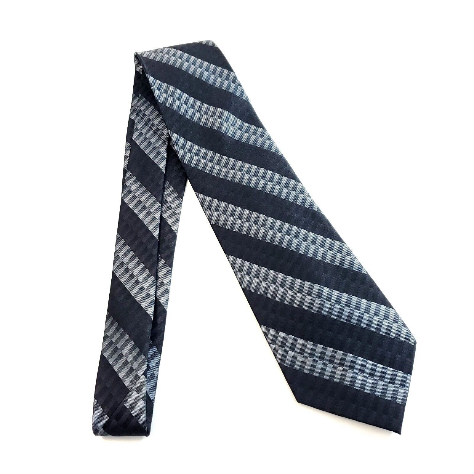 Croft & Barrow Croft & Barrow Black Gray Geometric Woven Silk Tie Size ONE SIZE - 6 Thumbnail