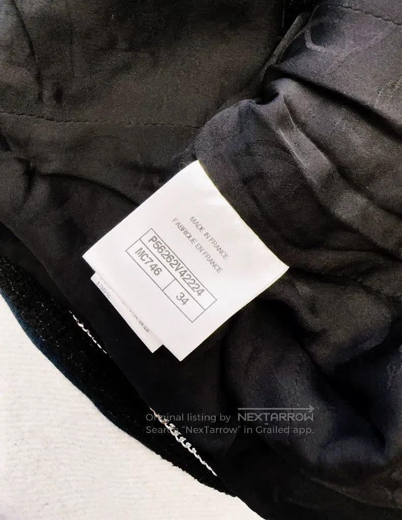 Chanel Chanel 17s black and blue-edged Velcro jacket Size XXS / US 00 / IT 34 - 4 Thumbnail