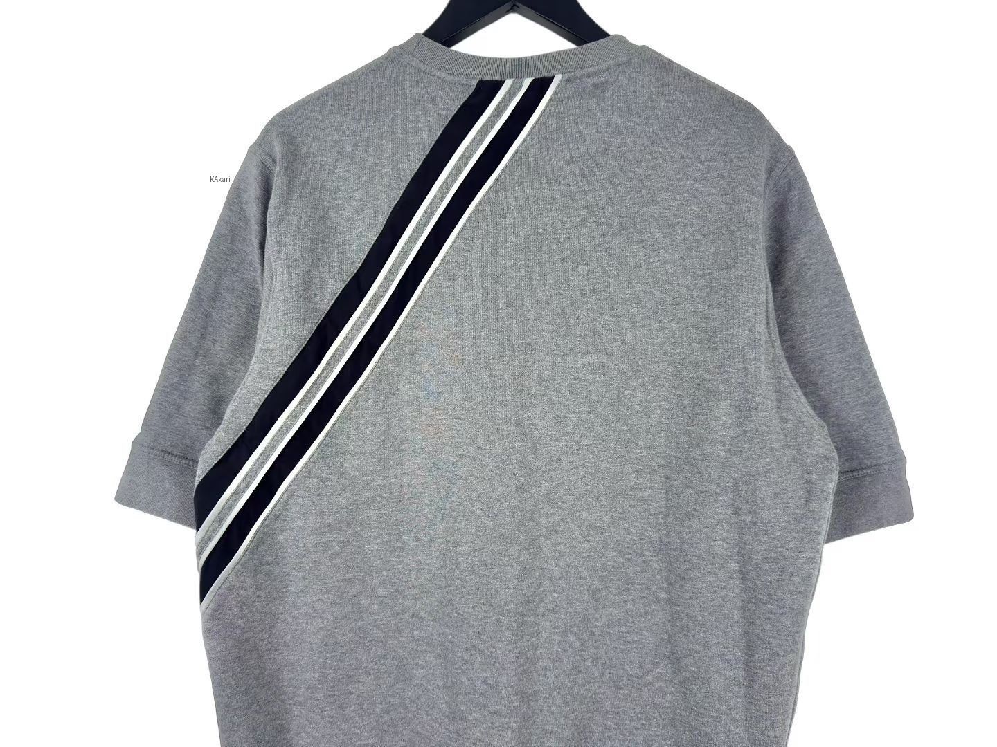 Hermes Hermes Gray Geometric H Line Short Sleeve Sweatshirt Size US XL / EU 56 / 4 - 4 Thumbnail