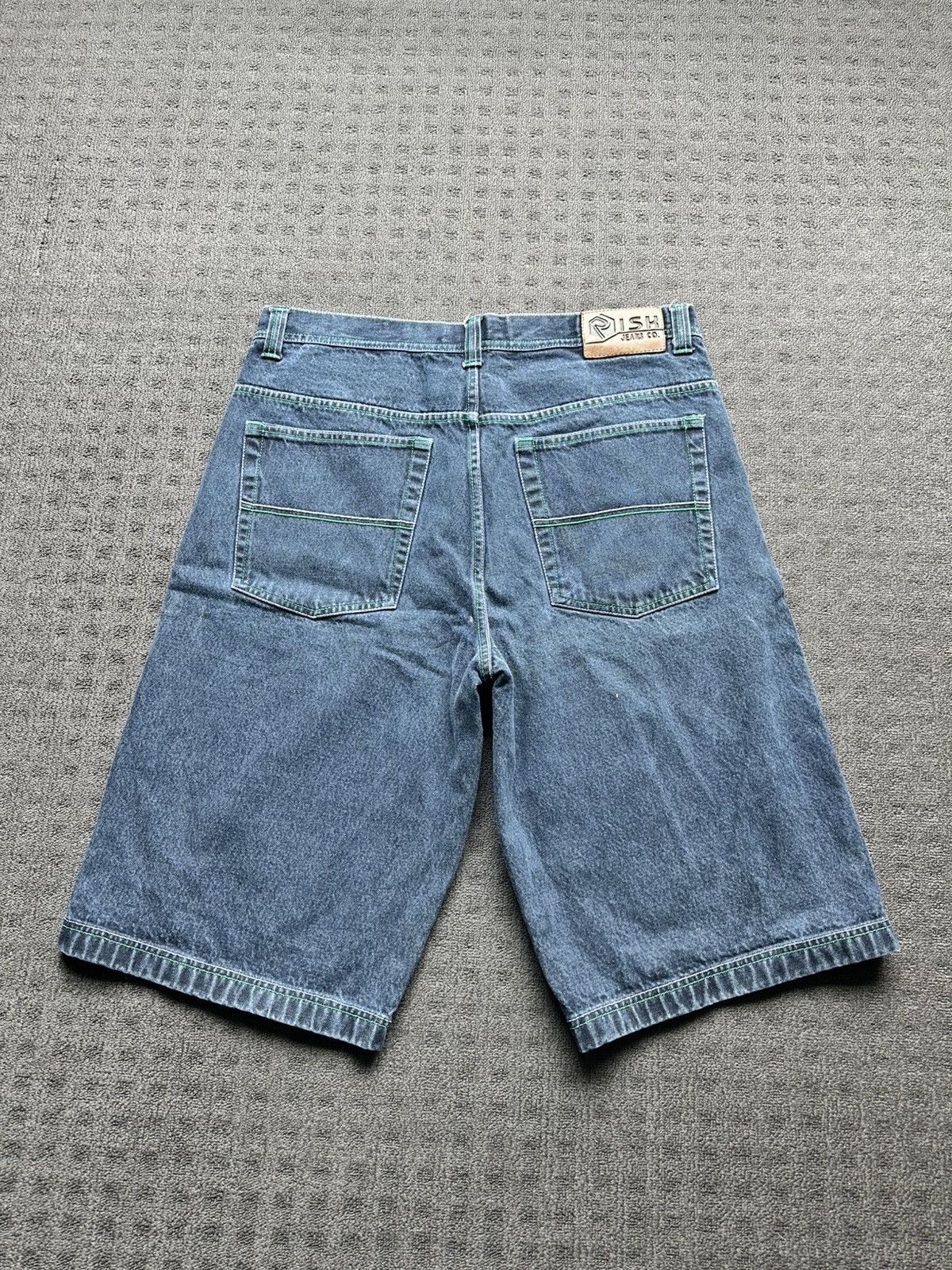 Other Baggy Denim Shirts w Green Stitching Size US 34 / EU 50 - 2 Thumbnail