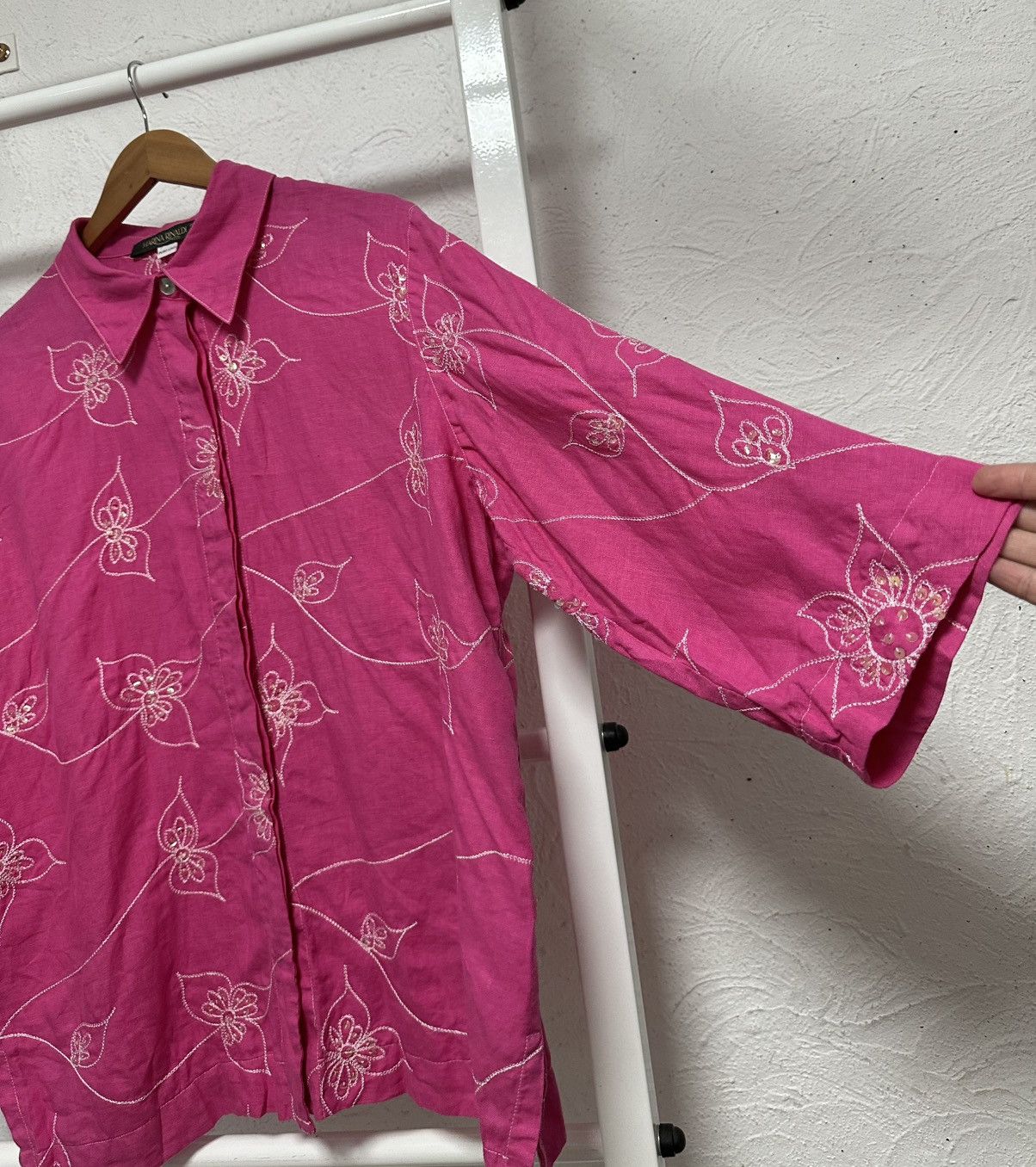 Marina Rinaldi Marina Rinaldi Women’s 100% Pure Linen Shirt Blouse Size XL Size XL / US 12-14 / IT 48-50 - 4 Thumbnail