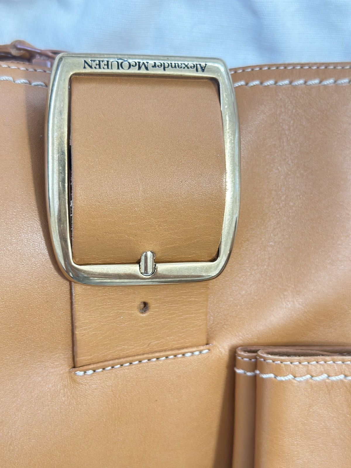 Alexander McQueen NWOT ALEXANDER MCQUEENBuckled Leather Tan/Gold Ankle Boot 36 Size US 6 / IT 36 - 5 Thumbnail