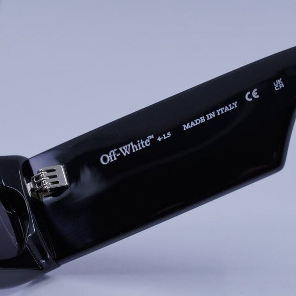 Off-White Off-White OERI141 CARY 1007 Sunglasses Black Rectangle Frame Size ONE SIZE - 7 Thumbnail