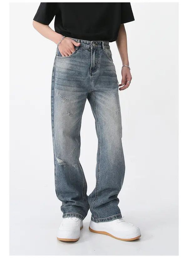 Japanese Brand Kinuka x Risa Vintage Washed Loose Straight Mid-Rise Jeans Size US 32 / EU 48 - 3 Thumbnail