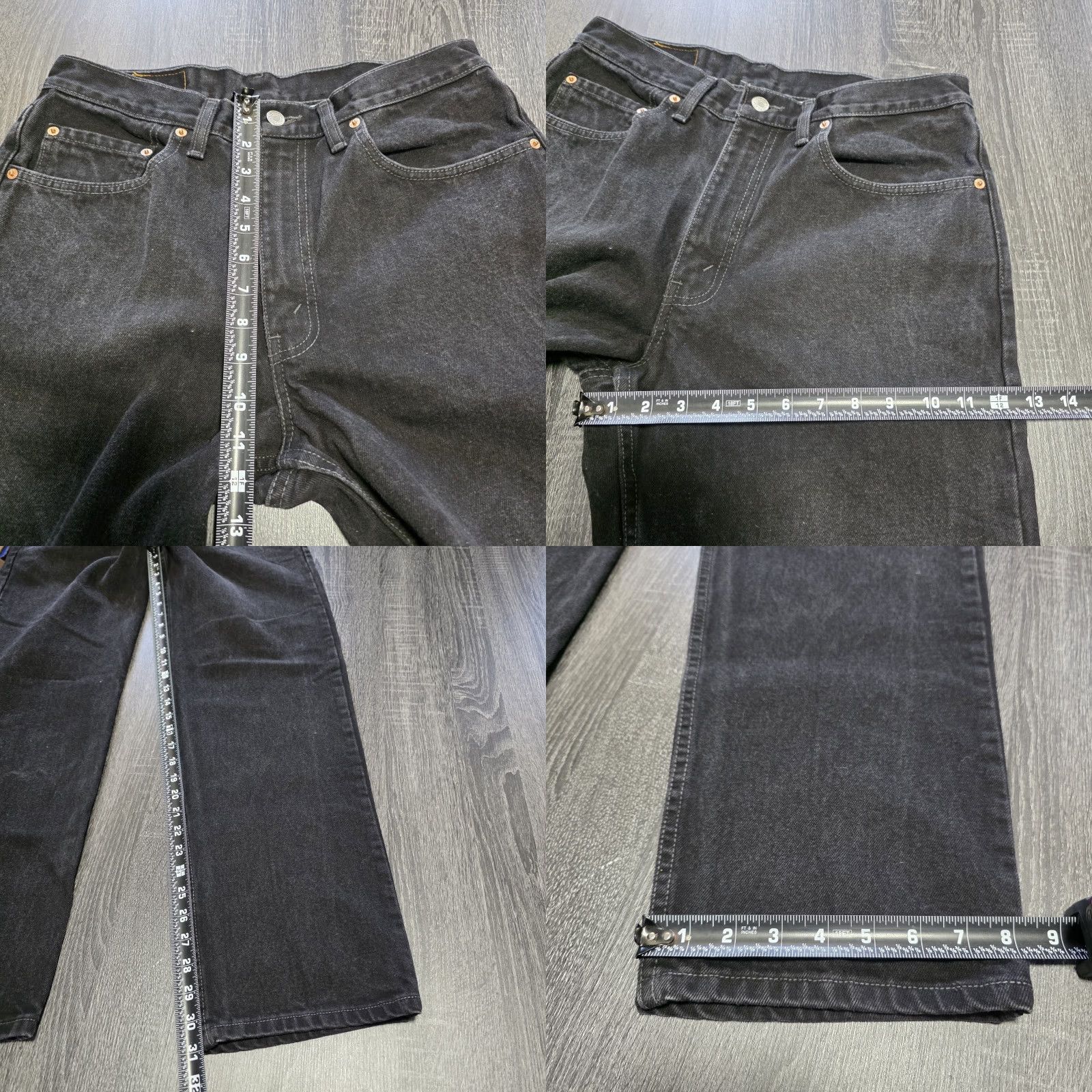 Levi's VINTAGE Levi's 550 Jeans Mens 33 Inseam 31 Black Relaxed Tapered Canada 90s Mens Jeans Size US 33 - 8 Thumbnail