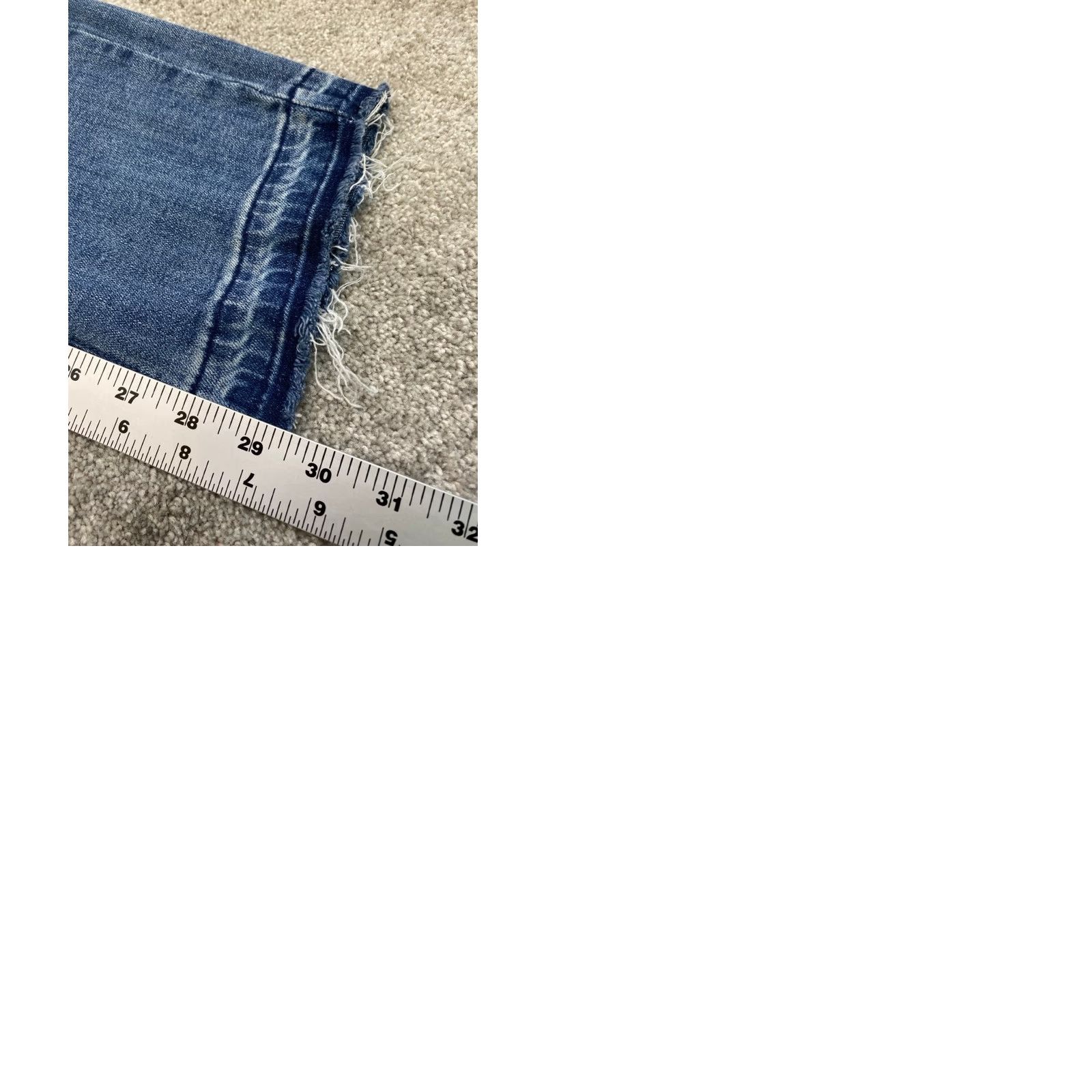 Free People Free People Jeans Women 31 x 30 Blue Denim Straight Leg Raw Hem 5801 Size 24" / US 00 / IT 34 - 10 Thumbnail