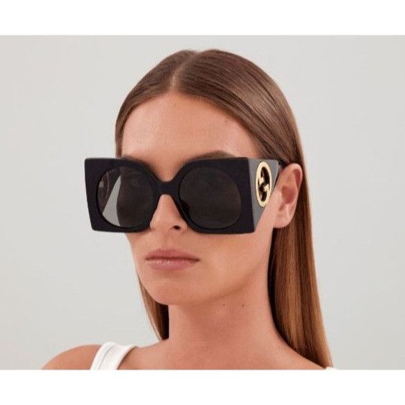 Gucci NEW GUCCI GG1254S 001 SUNGLASSES WOMEN BLACK EYEWEAR Size ONE SIZE - 3 Thumbnail