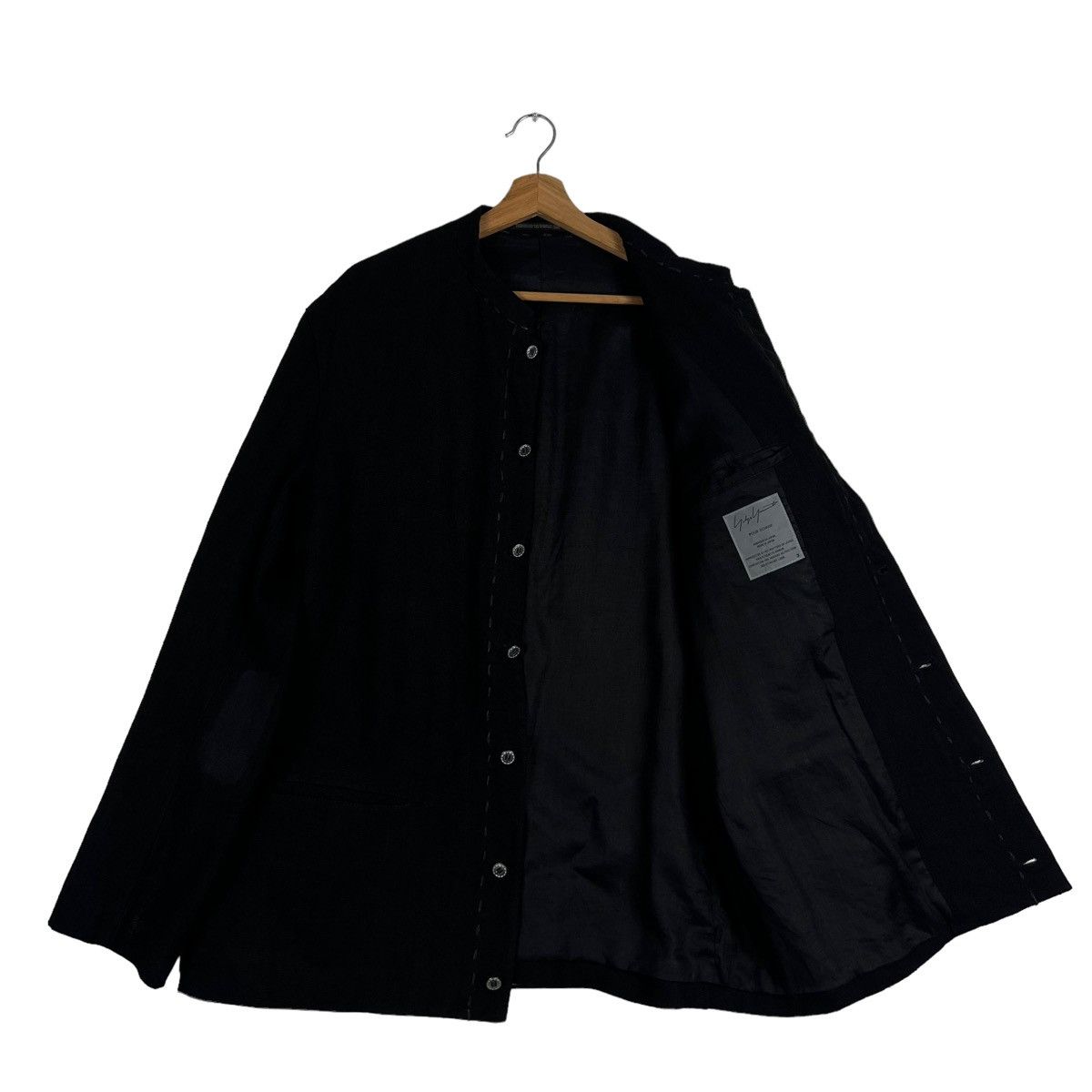 Yohji Yamamoto 🔥VTG YOHJI YAMAMOTO POUR HOMME AW1999 WOOL BUTTON JACKET Size US L / EU 52-54 / 3 - 11 Thumbnail