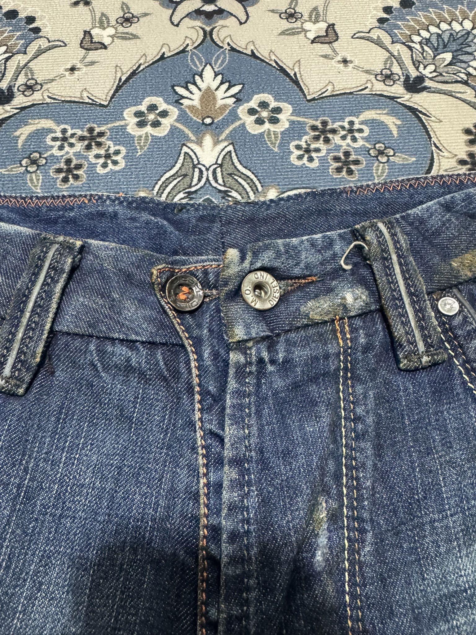 Diesel × Diesel Black Gold Diesel Industry Double Waist Zipper Jeans Buttonfly Size US 33 - 6 Thumbnail