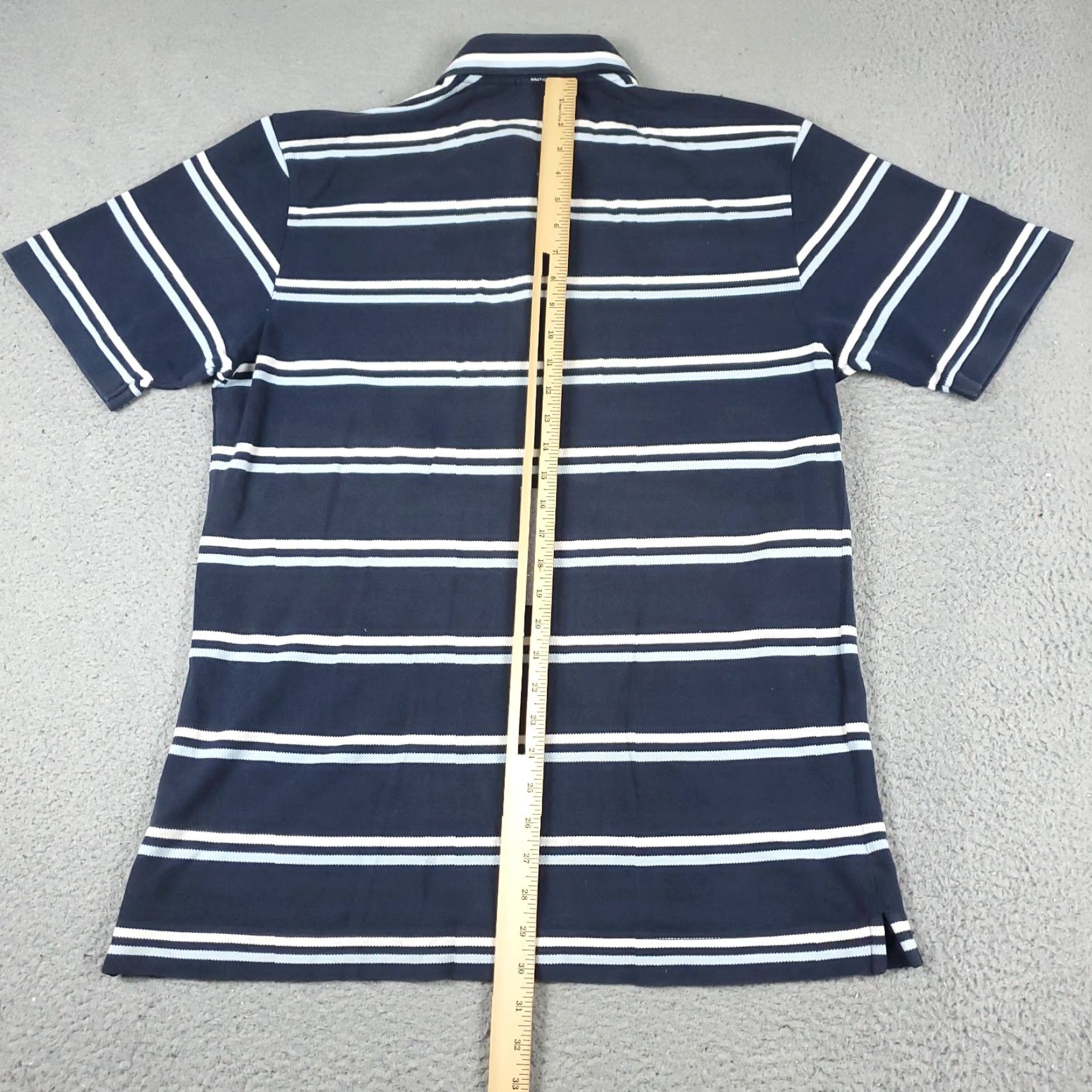 Nautica Nautica Blue Striped Polo Shirt Mens Large Casual Short Sleeve Activewear Size US L / EU 52-54 / 3 - 5 Thumbnail