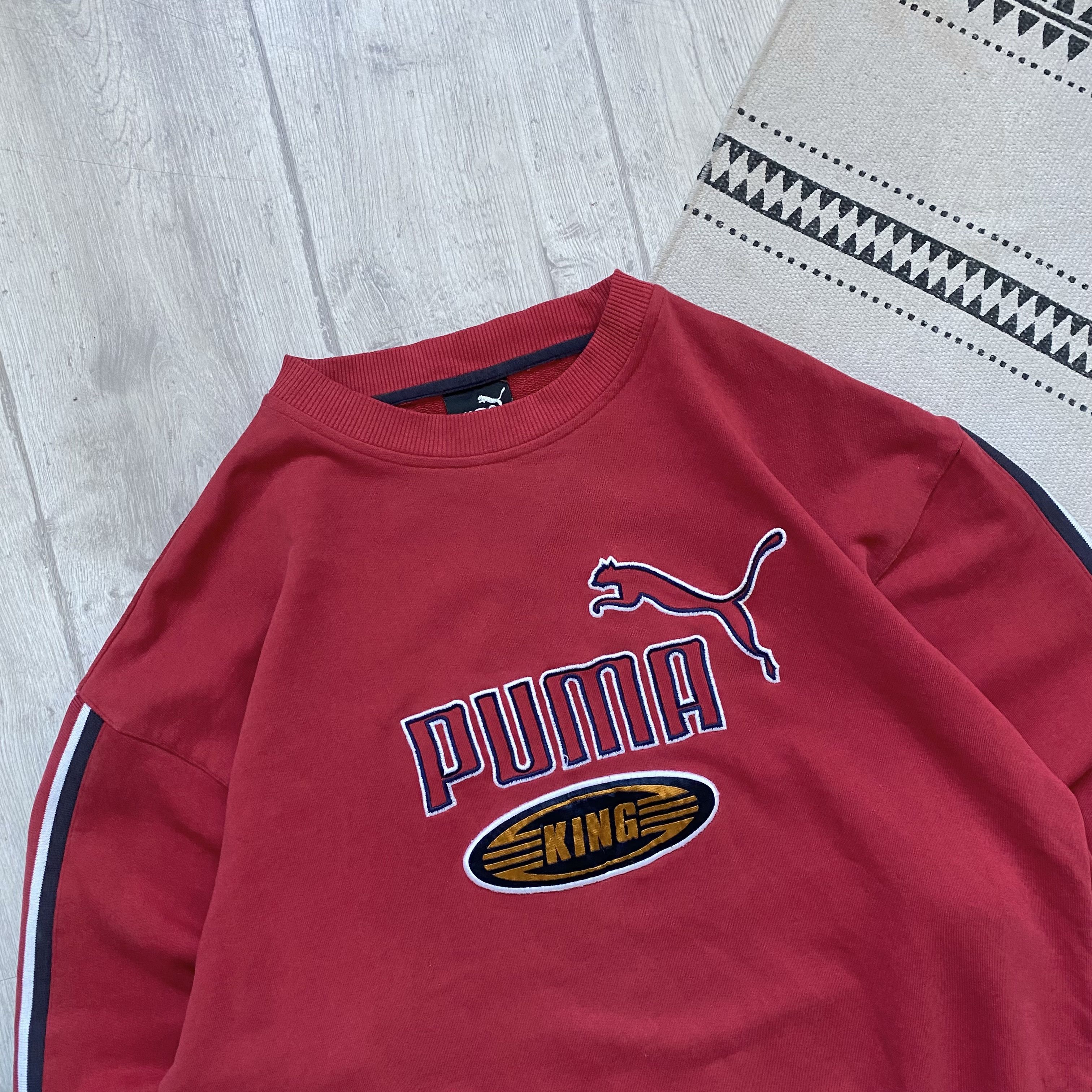 Puma 🔥 Rare Vintage 80s Puma King Boxy sweatshirt Cropped Size US L / EU 52-54 / 3 - 2 Thumbnail