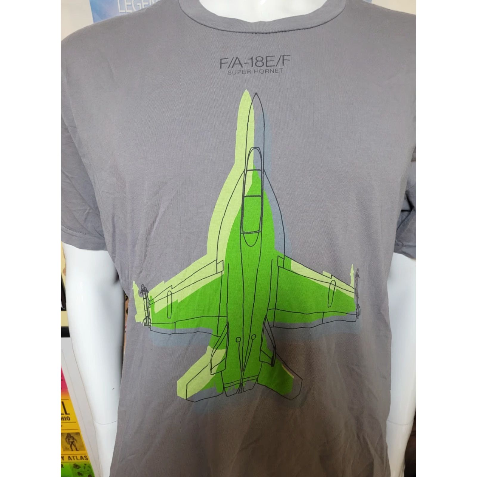 Vintage Boeing T-Shirt Adult L Gray Super Hornet F/A-18E/F Airplanes Nike? Size US L / EU 52-54 / 3 - 2 Thumbnail