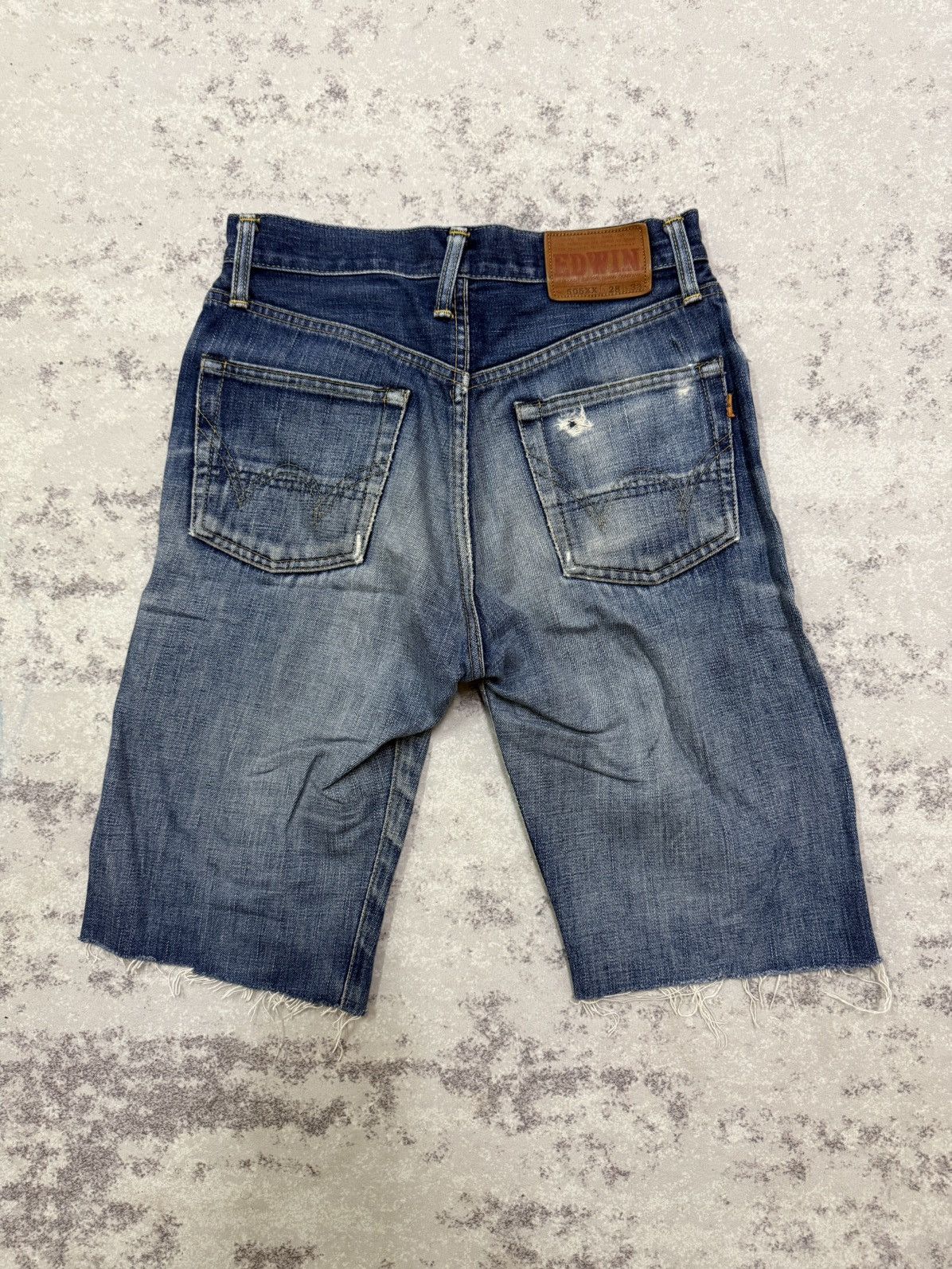 Edwin Vintage Edwin 505XX Orange Tag Cropped Cut Distressed Denim Size US 28 / EU 44 - 2 Thumbnail