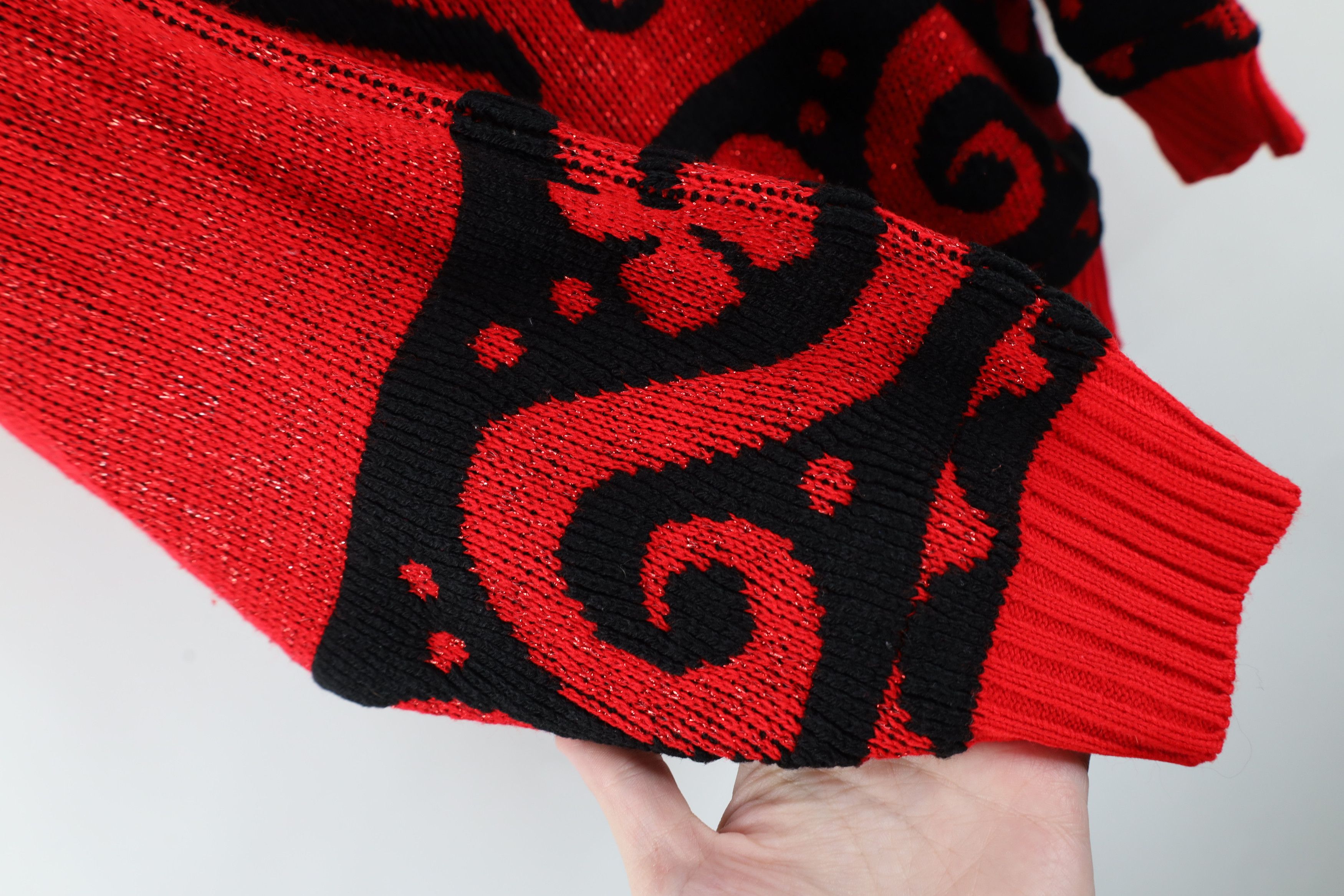 Vintage Vintage 90s Streetwear Geometric Metallic Knit Sweater USA Size M / US 6-8 / IT 42-44 - 7 Thumbnail