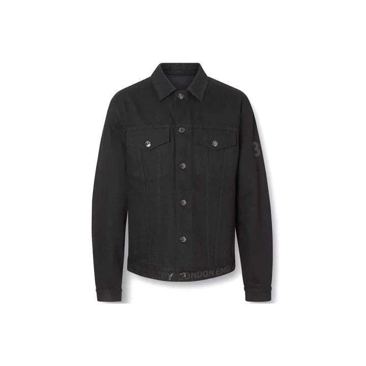 Burberry Burberry Black Logo Denim Jacket Size US L / EU 52-54 / 3 - 1 Thumbnail