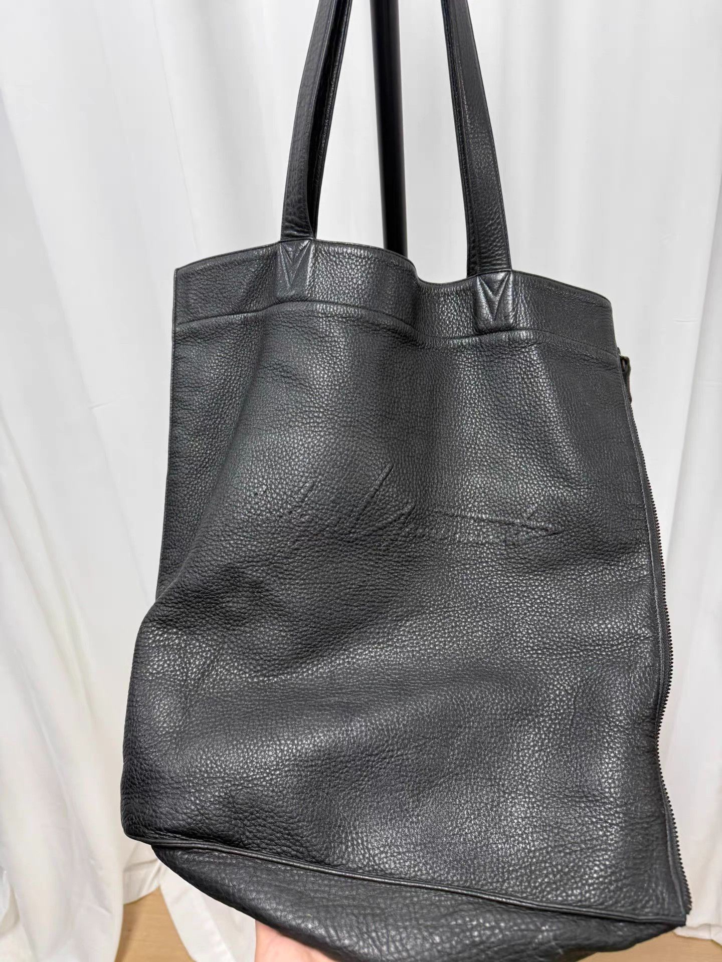 Yohji Yamamoto Yohji Yamamoto Pour Homme Deerskin Zip Logo Tote K20 Size ONE SIZE - 6 Thumbnail