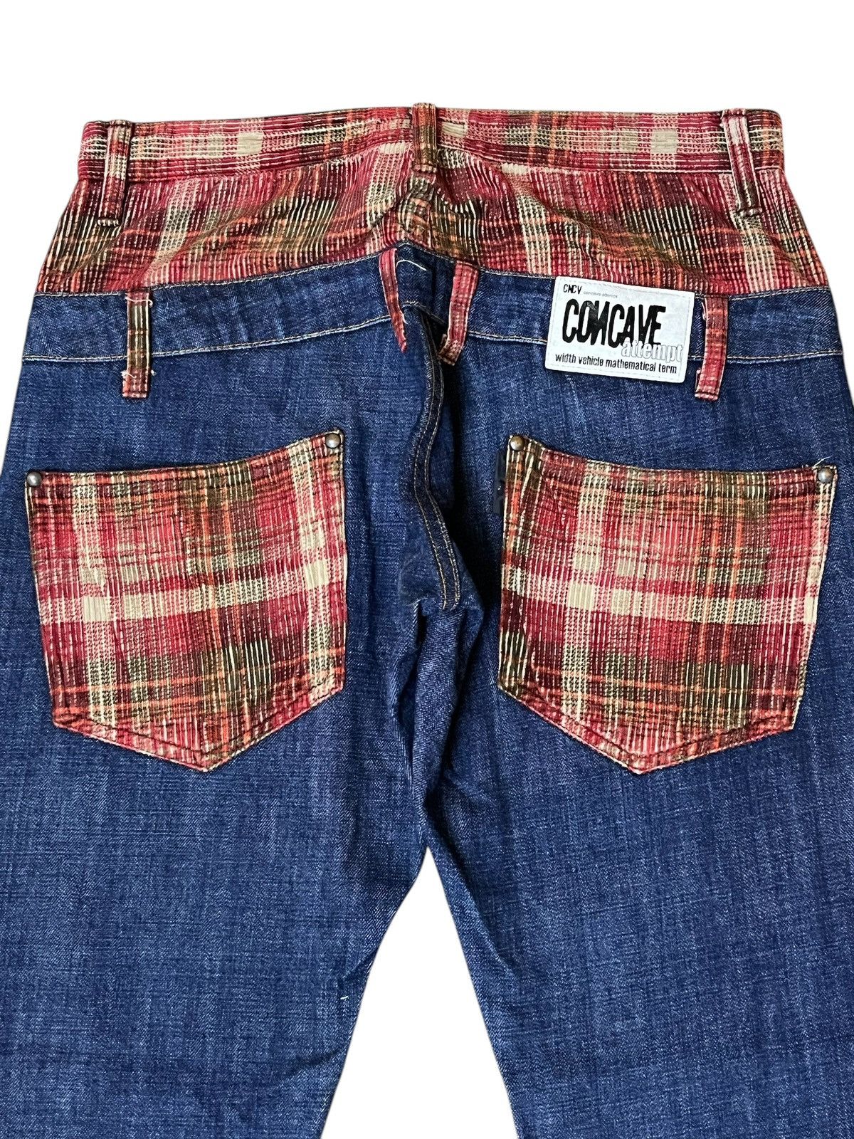 Japanese Brand SICK🔥JAPANESE BRAND CONCAVE ATTEMPT DOUBLE WAIST JEANS Size US 32 / EU 48 - 7 Thumbnail