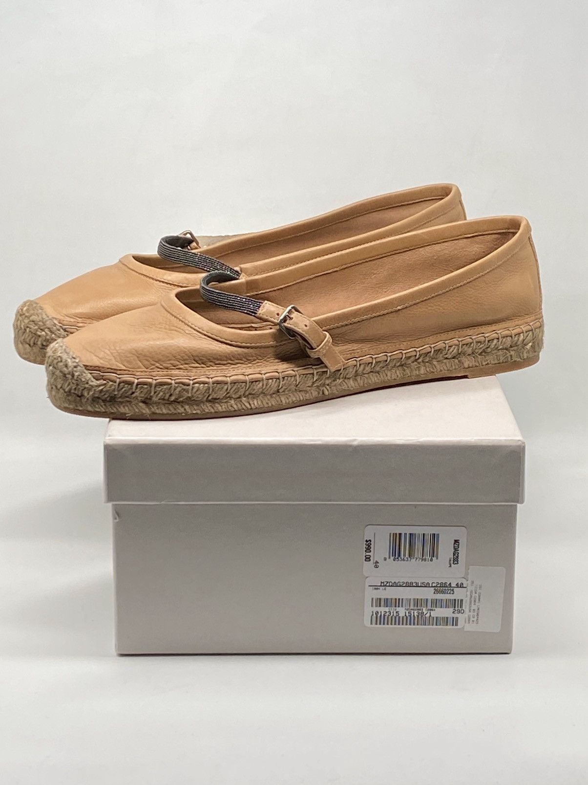 Brunello Cucinelli Brunello Cucinelli Monili Leather Espadrilles size 40 Size US 10 / IT 40 - 12 Thumbnail