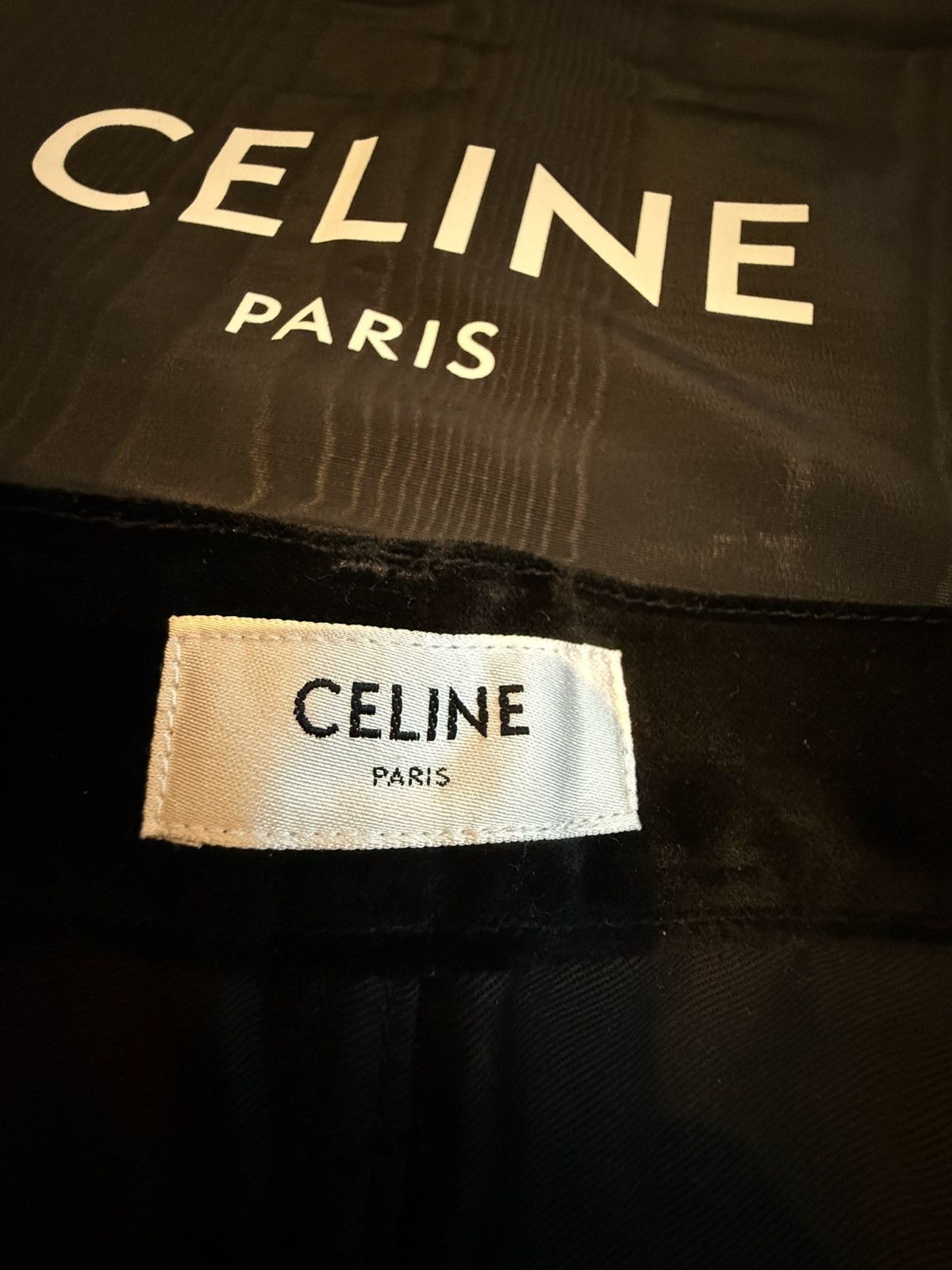 Celine Holy Grail FW20 Celine dylan velvet black flared jeans 31 Size US 31 - 22 Thumbnail