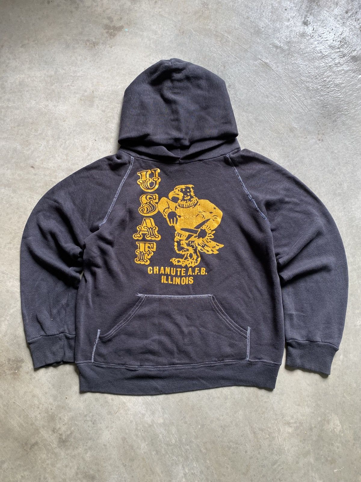 Vintage Vintage 70’s Usaf Thunder Bird Hoodie Size US M / EU 48-50 / 2 - 1 Thumbnail