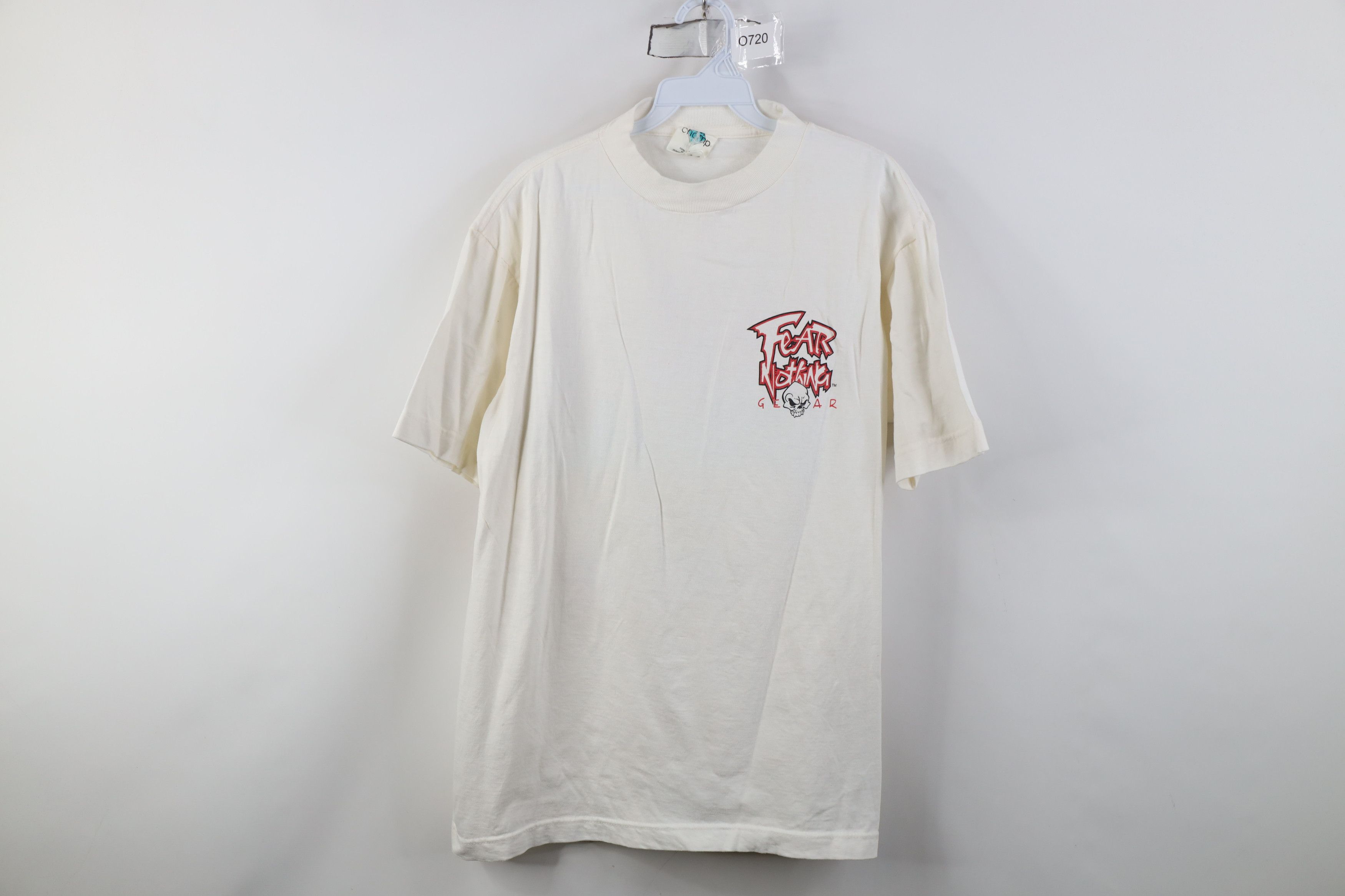 Vintage Vintage 90s Streetwear Nothing Skull Skeleton T-Shirt White Size US L / EU 52-54 / 3 - 1 Thumbnail