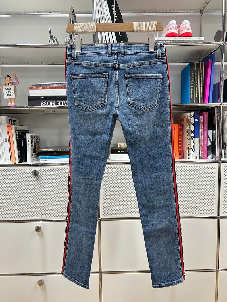 Alexander McQueen Alexander Mcqueen Kun blue jeans side striped webbing Size 25" / US 0 / IT 36 - 2 Thumbnail
