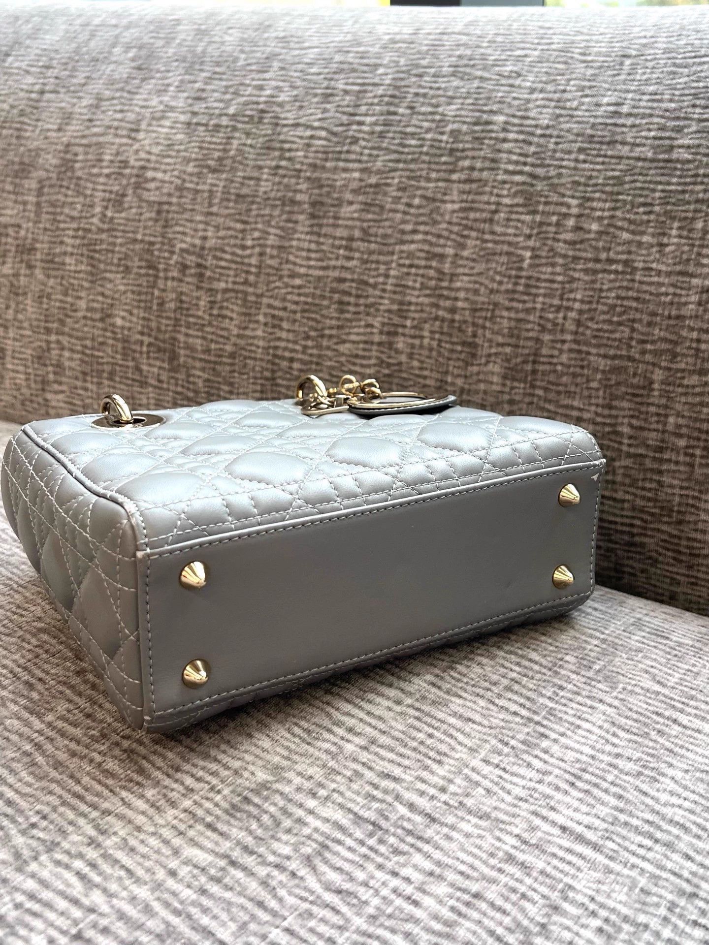 Dior Dior Lady Dior Gray Sheepskin 98 New Wide Strap 17 Size ONE SIZE - 6 Thumbnail