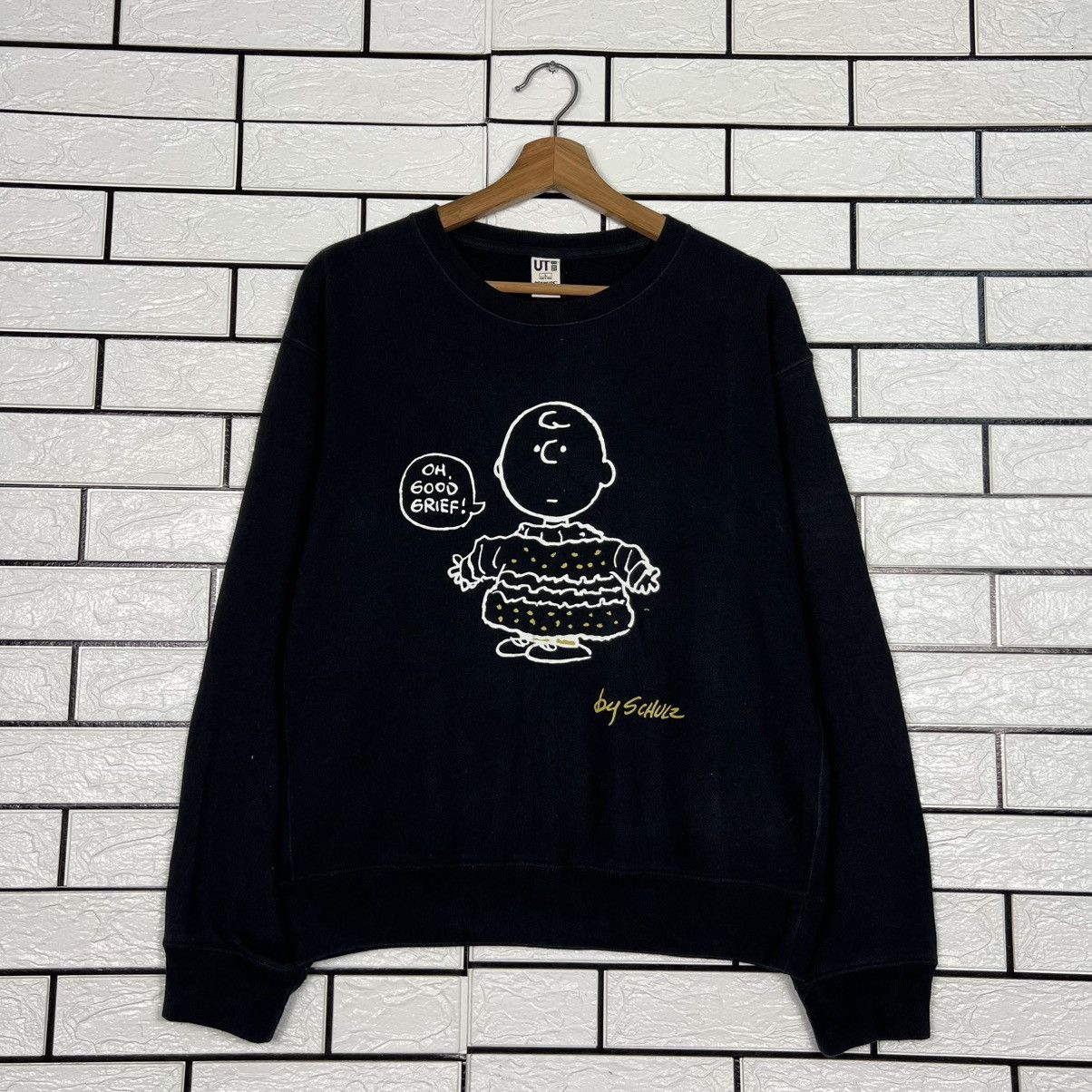 Peanuts UNIQLO X PEANUTS Big Logo Crewneck Sweatshirt #4066-C185 Size US L / EU 52-54 / 3 - 1 Thumbnail