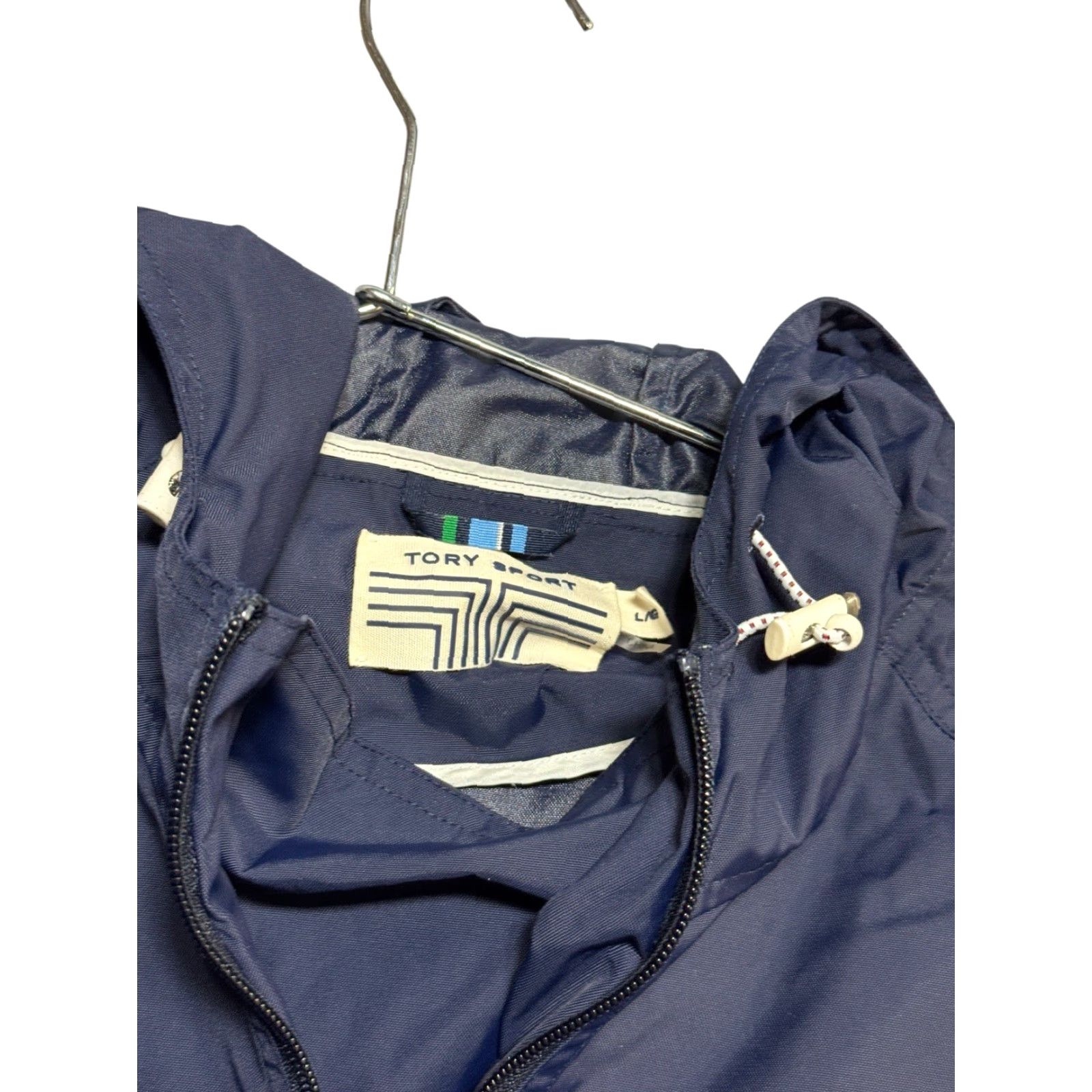 Tory Burch Tory Burch Sport All-Weather Jacket Navy Blue L Women Full Zip Hooded Waterproof Wind-Resistant Logo Quilted Outdoor All Seasons Jacket Size L / US 10 / IT 46 - 6 Thumbnail