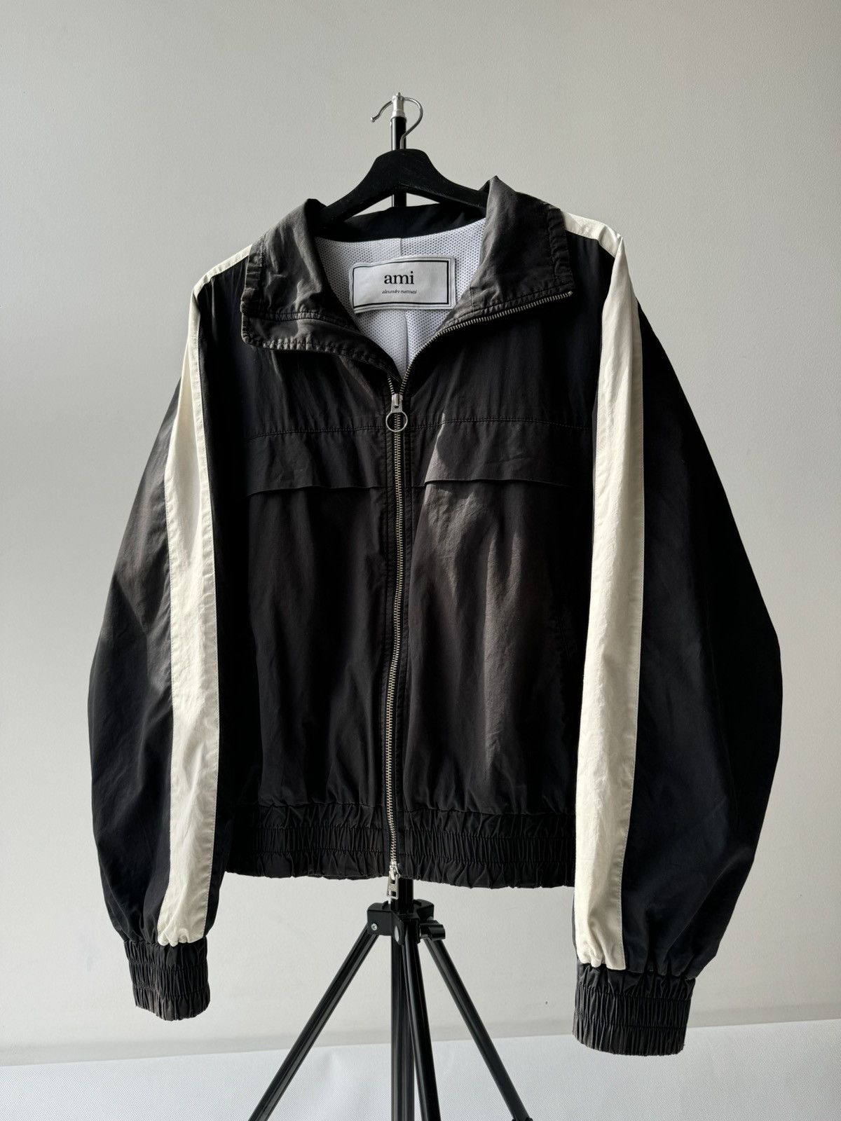 AMI AMI Paris Nylon Zip Up Bomber Light Jacket Size US L / EU 52-54 / 3 - 1 Thumbnail