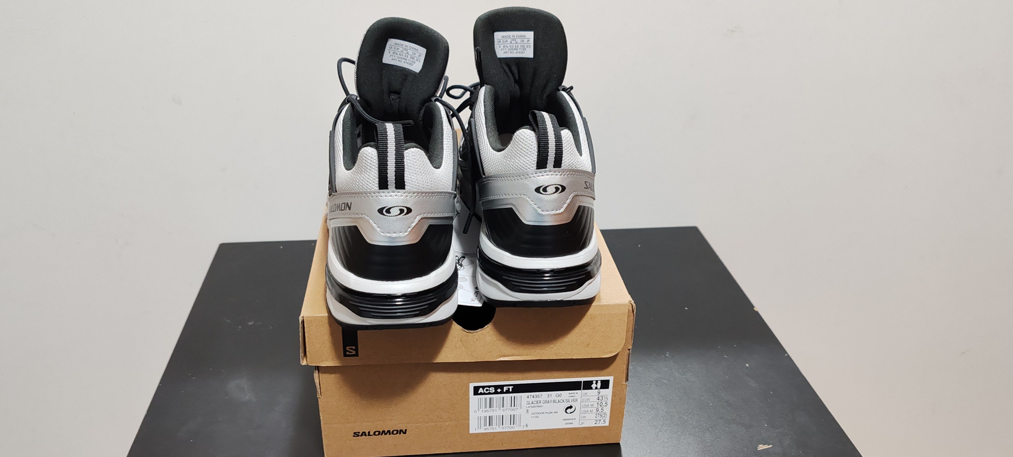 Salomon Salomon ACS +FT Glacier Gris/Black/Silver Tg:Eur 43 1/3 Size US 10.5 / EU 43-44 - 17 Thumbnail