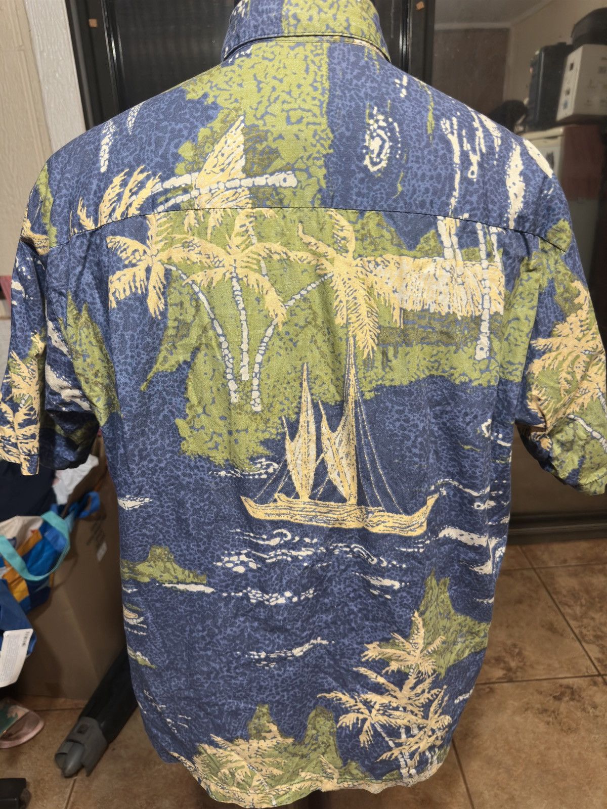 Other PreOwned Kahala Hawaiian Print Blue Full Button Men's Large Size US L / EU 52-54 / 3 - 2 Thumbnail