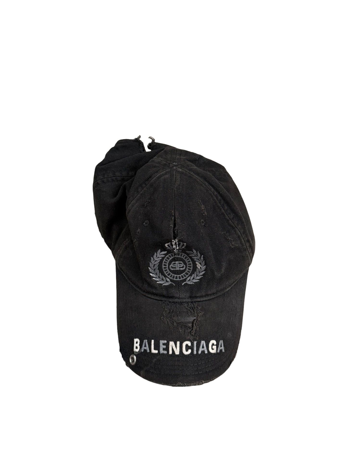 Balenciaga Balenciaga Crest Distressed Cap L Size ONE SIZE - 1 Thumbnail