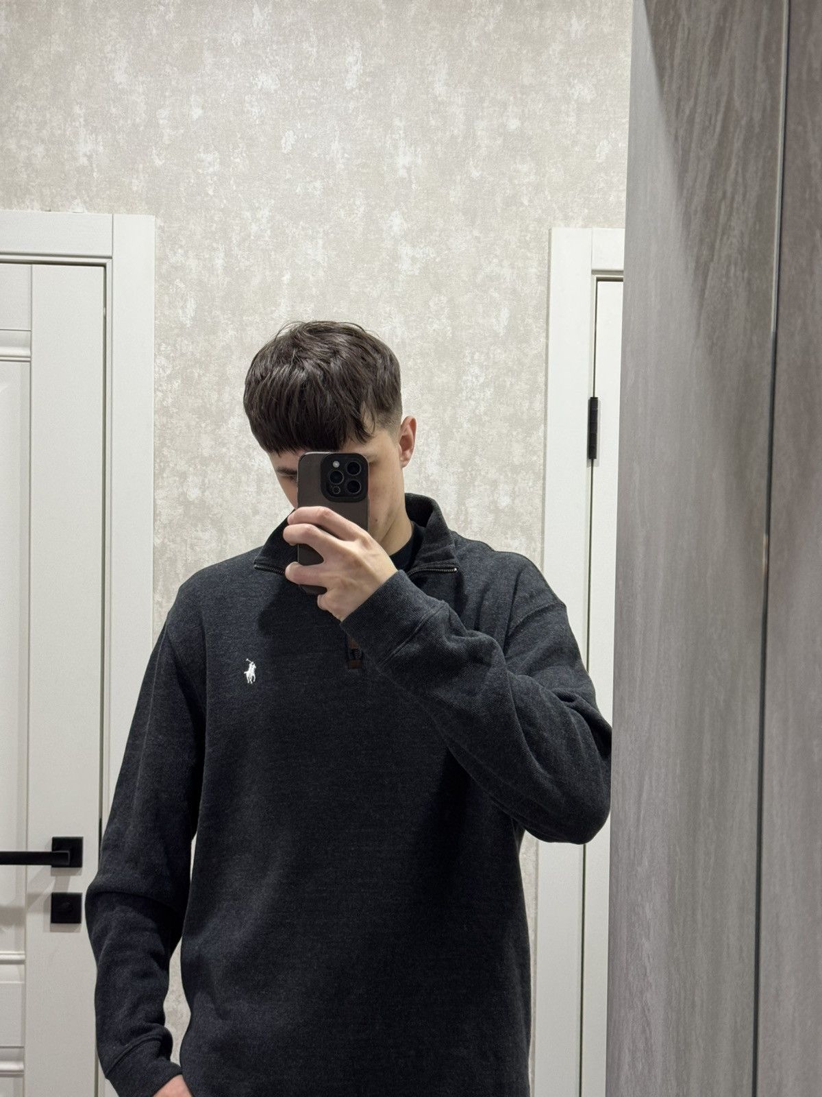 Polo Ralph Lauren × Vintage Vintage Polo Ralph Lauren 1/3 zip classic gray sweatshirt Size US XXL / EU 58 / 5 - 10 Thumbnail