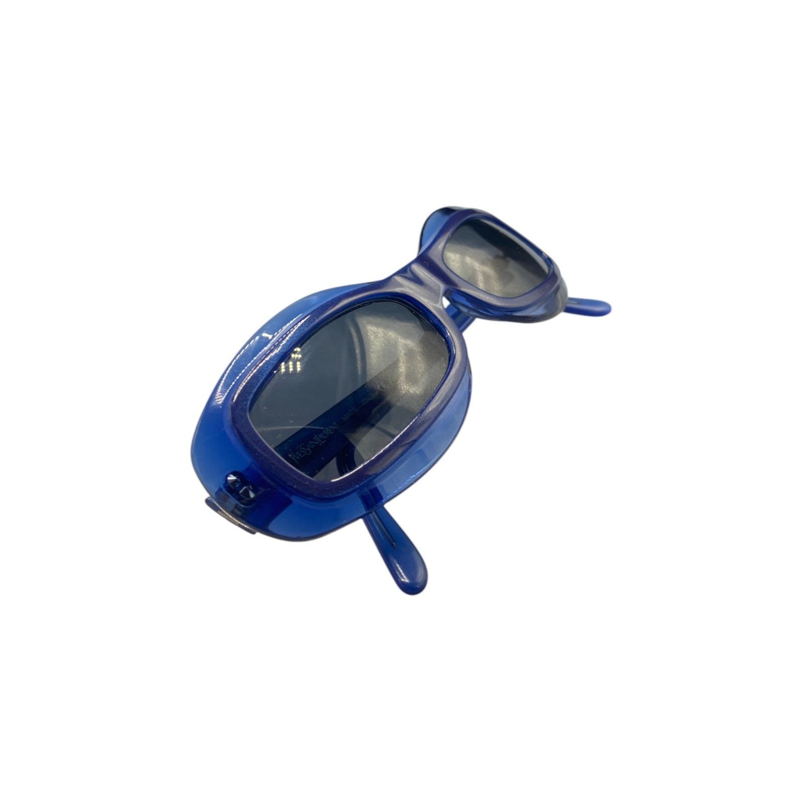 Yves Saint Laurent Blue Round Sunglasses Size ONE SIZE - 9 Thumbnail