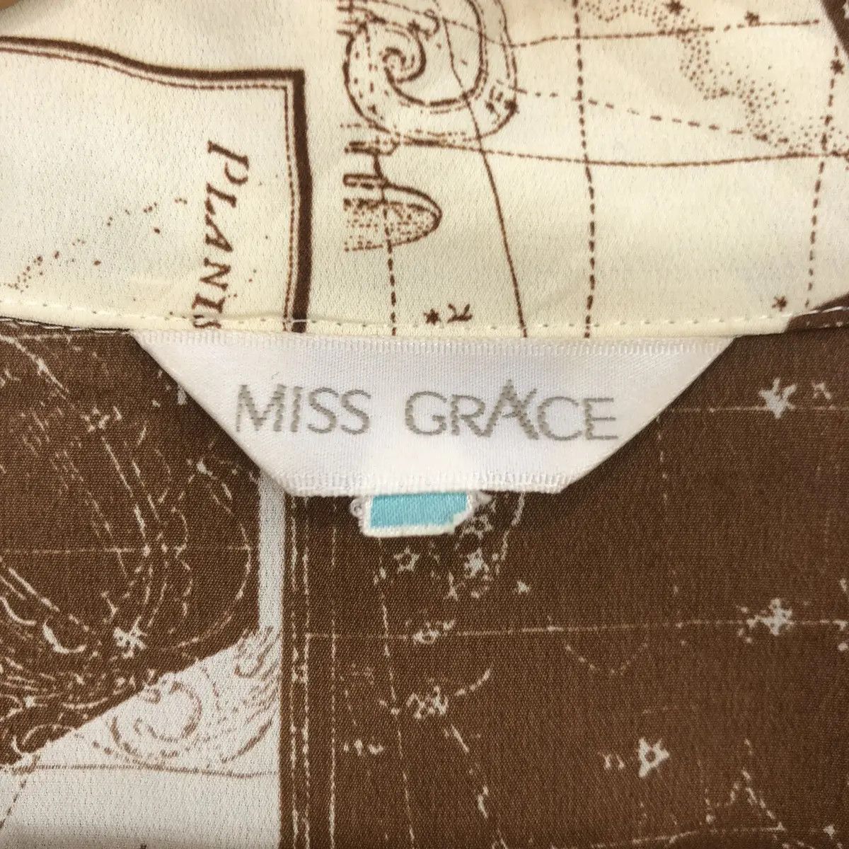 Vintage Vtg MISS GRACE Pop Art Celestial Shirt Blazzer Vest Suit Size L / US 10 / IT 46 - 5 Thumbnail