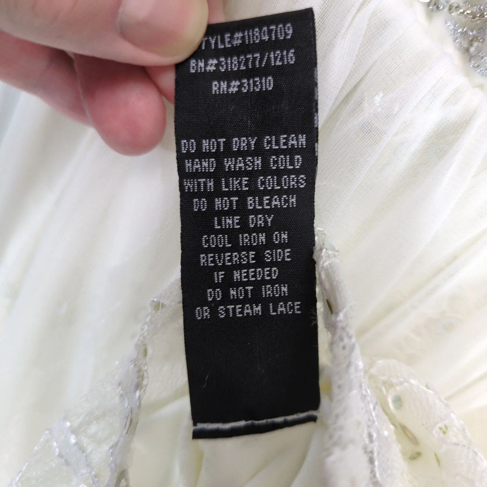 Other BCX Sheer Lace Overlay Off-White Dress Sz 3 Juniors Sequin Size S / US 4 / IT 40 - 10 Thumbnail