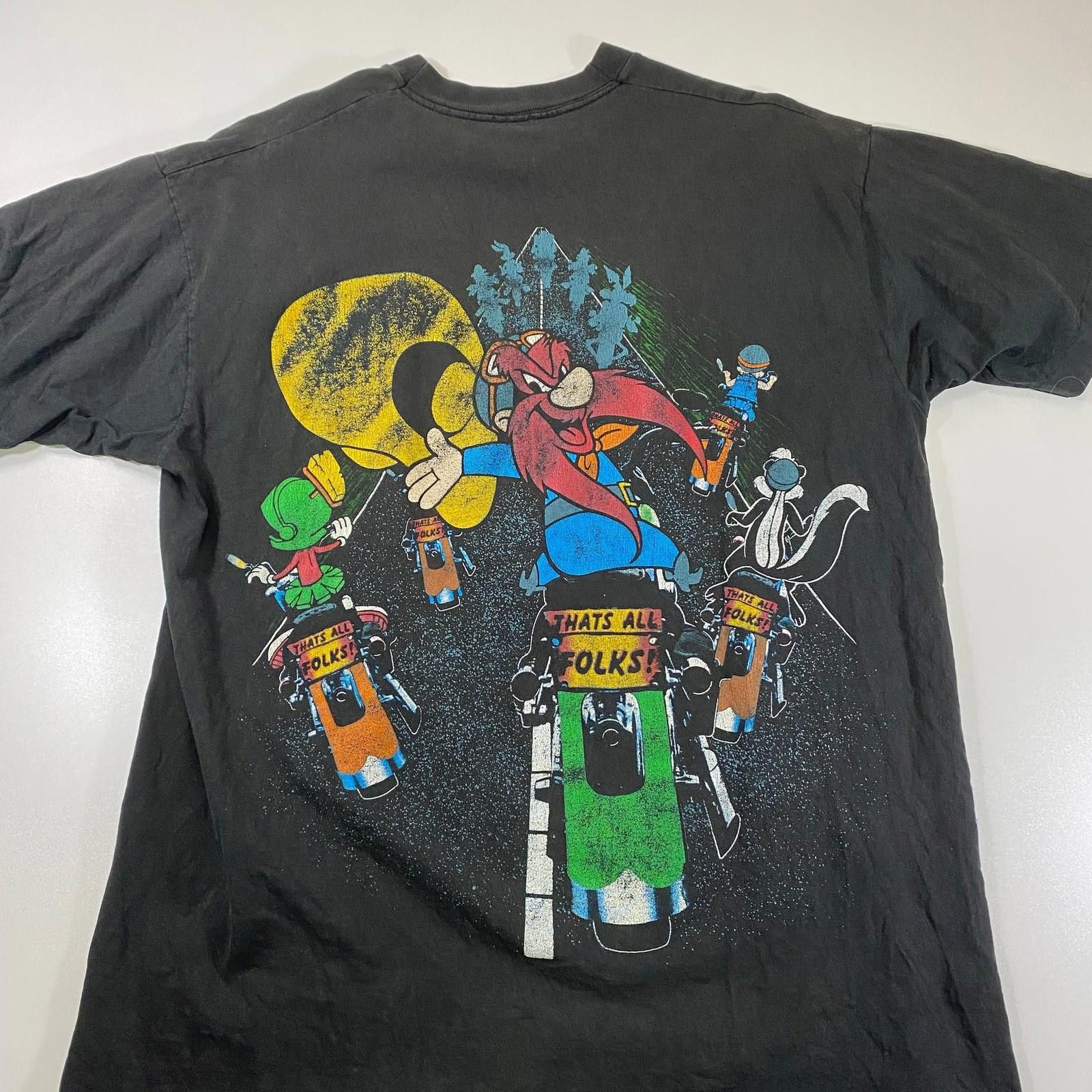 Other Vintage 1993 Looney Tunes Motorcycle Double-Sided T-Shirt Size US M / EU 48-50 / 2 - 5 Thumbnail