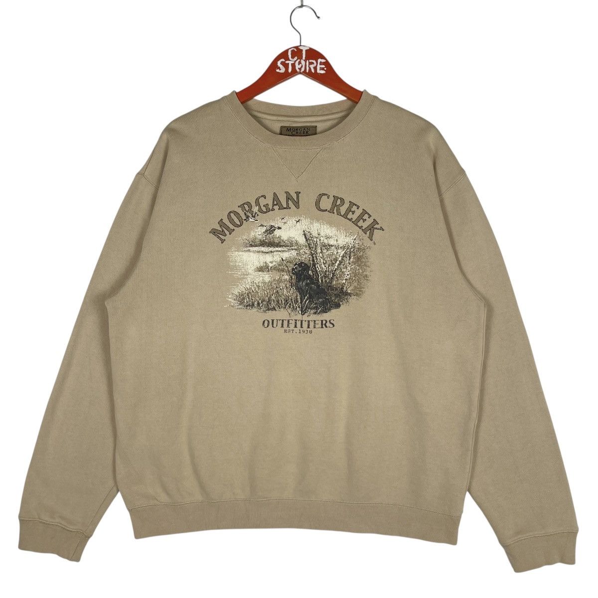 Vintage Vintage Morgan Creek Hunting Graphic Crewneck Sweatshirt Size US M / EU 48-50 / 2 - 1 Thumbnail