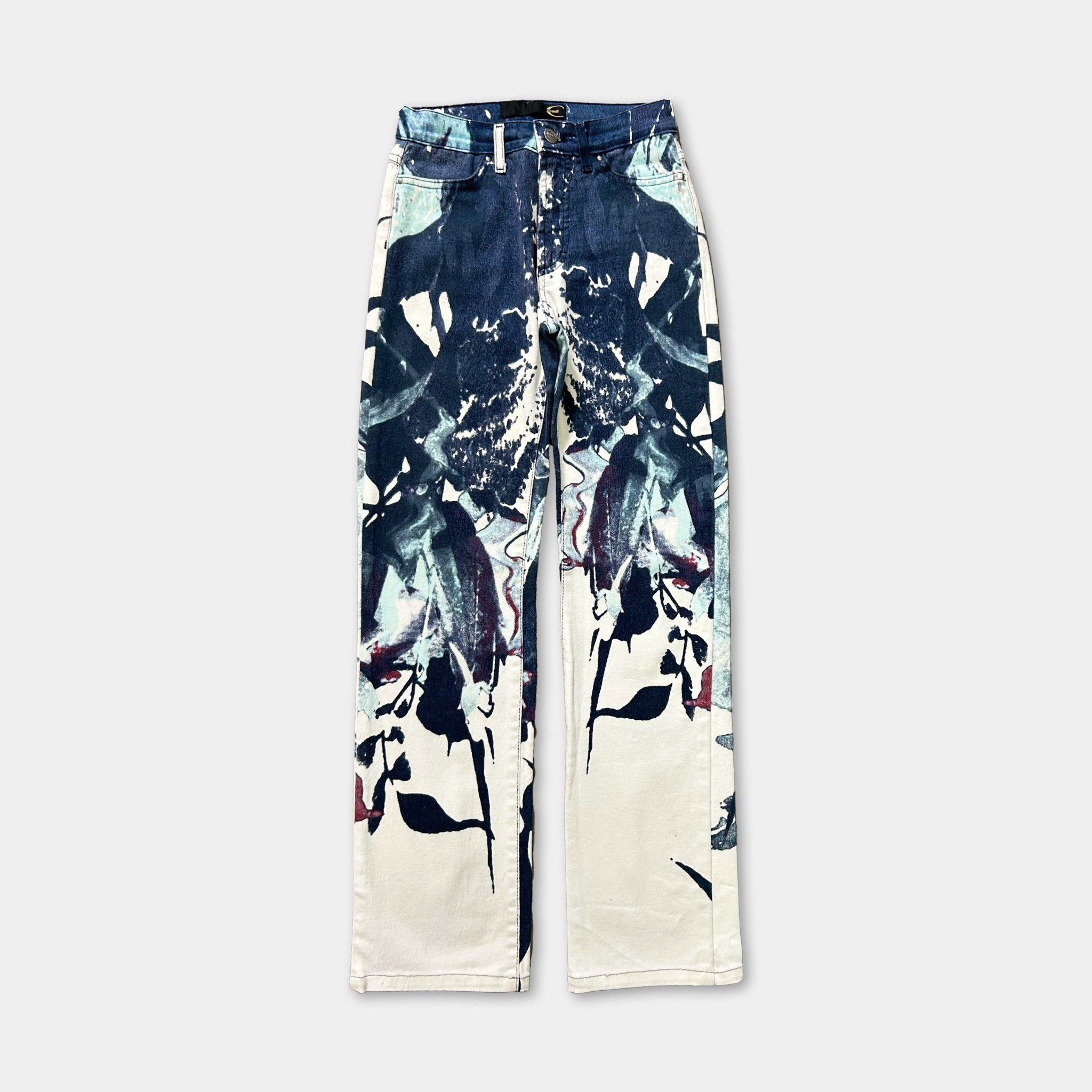 Just Cavalli Just Cavalli 00's Floral Print Jeans Size 27" / US 4 / IT 40 - 1 Thumbnail