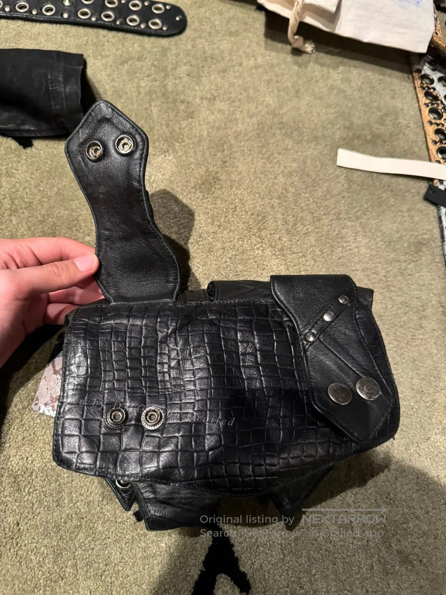 KMRii Kmrii Steampunk Leather Fanny Pack. Size ONE SIZE - 6 Thumbnail