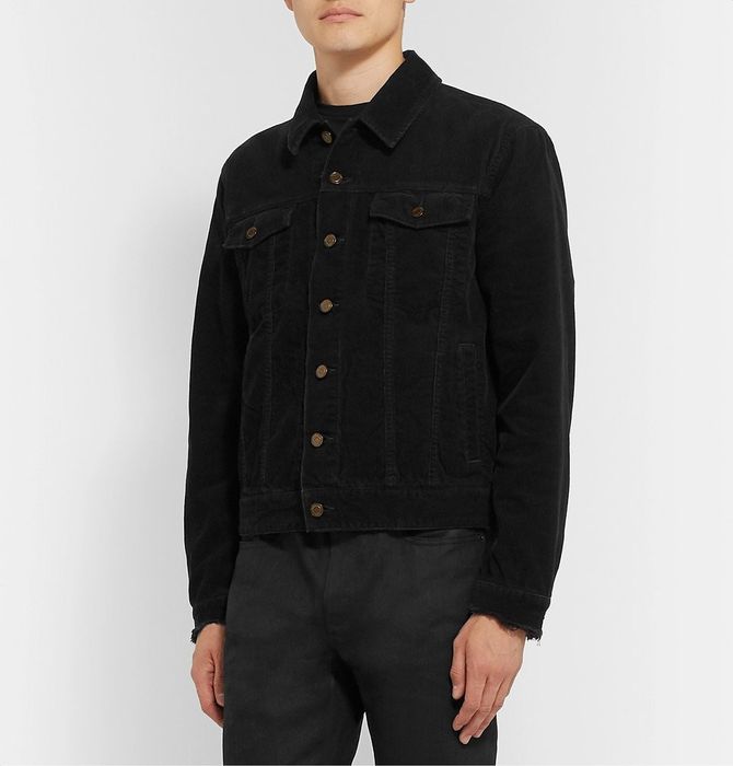 Saint Laurent Paris Black Corduroy Classic Trucker Jacket | Grailed