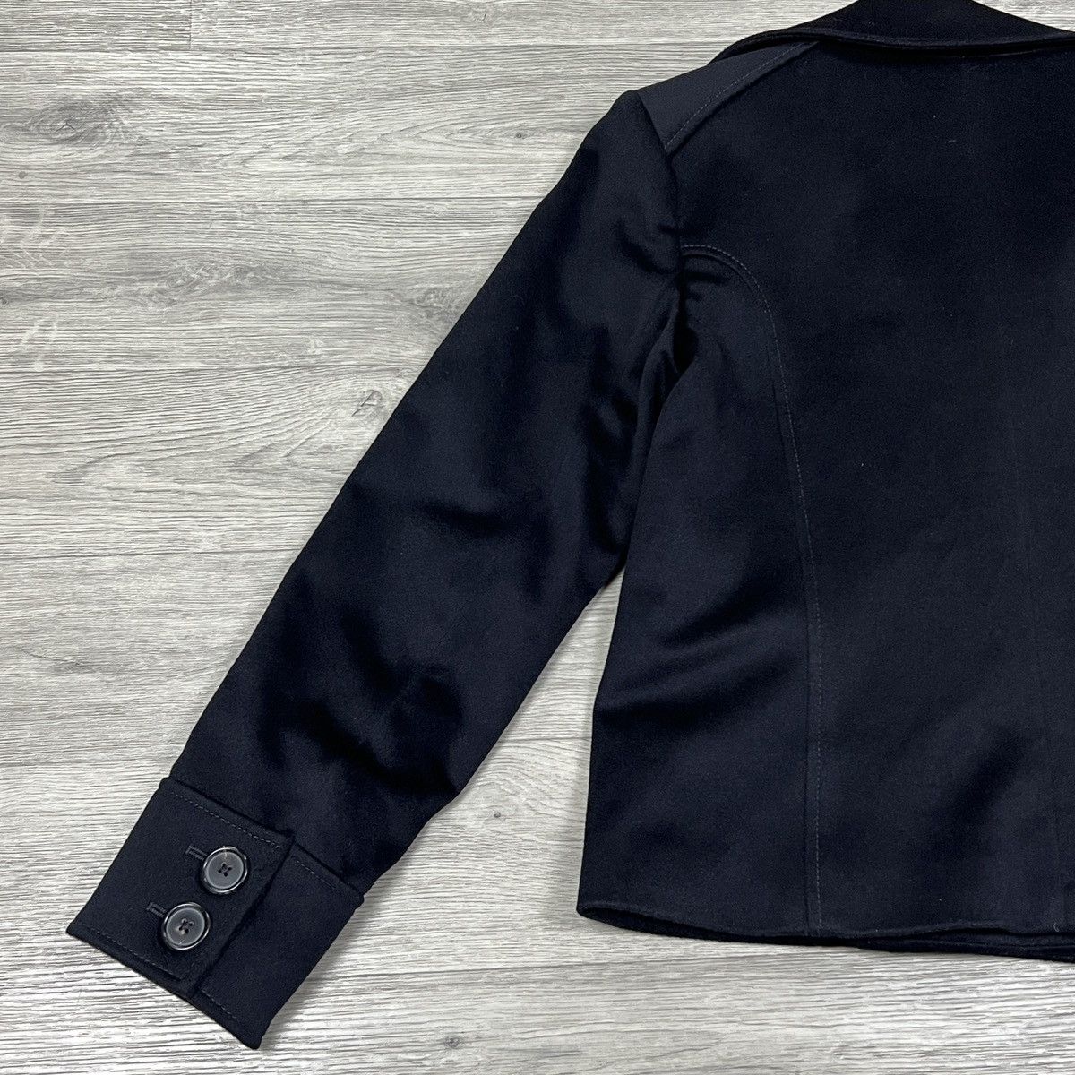 Aquascutum Aquascutum Black Double Breasted Wool Peacoat Jacket Size XL / US 12-14 / IT 48-50 - 8 Thumbnail