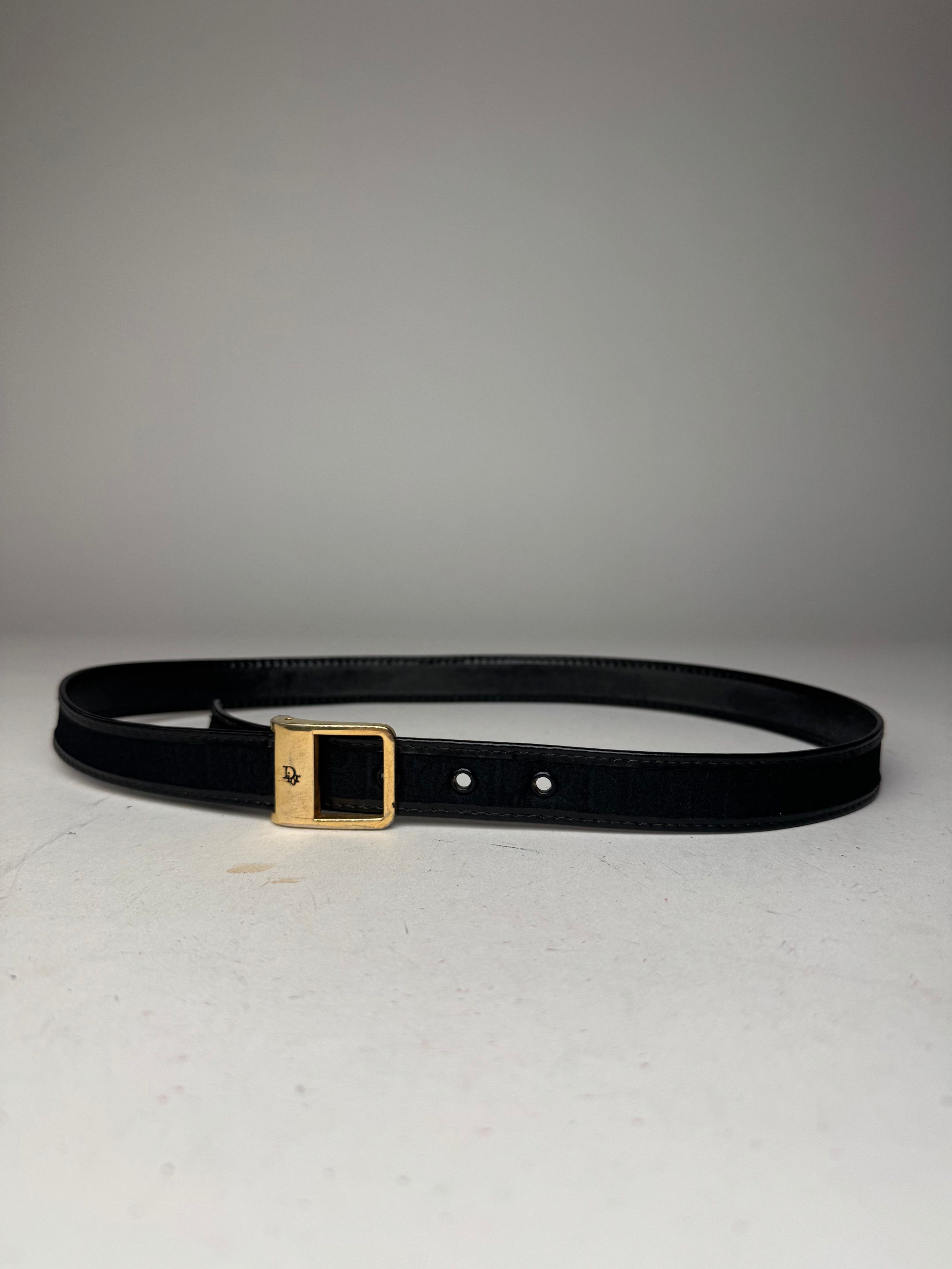 Dior Vintage Monogram Belt Black Size ONE SIZE - 1 Thumbnail